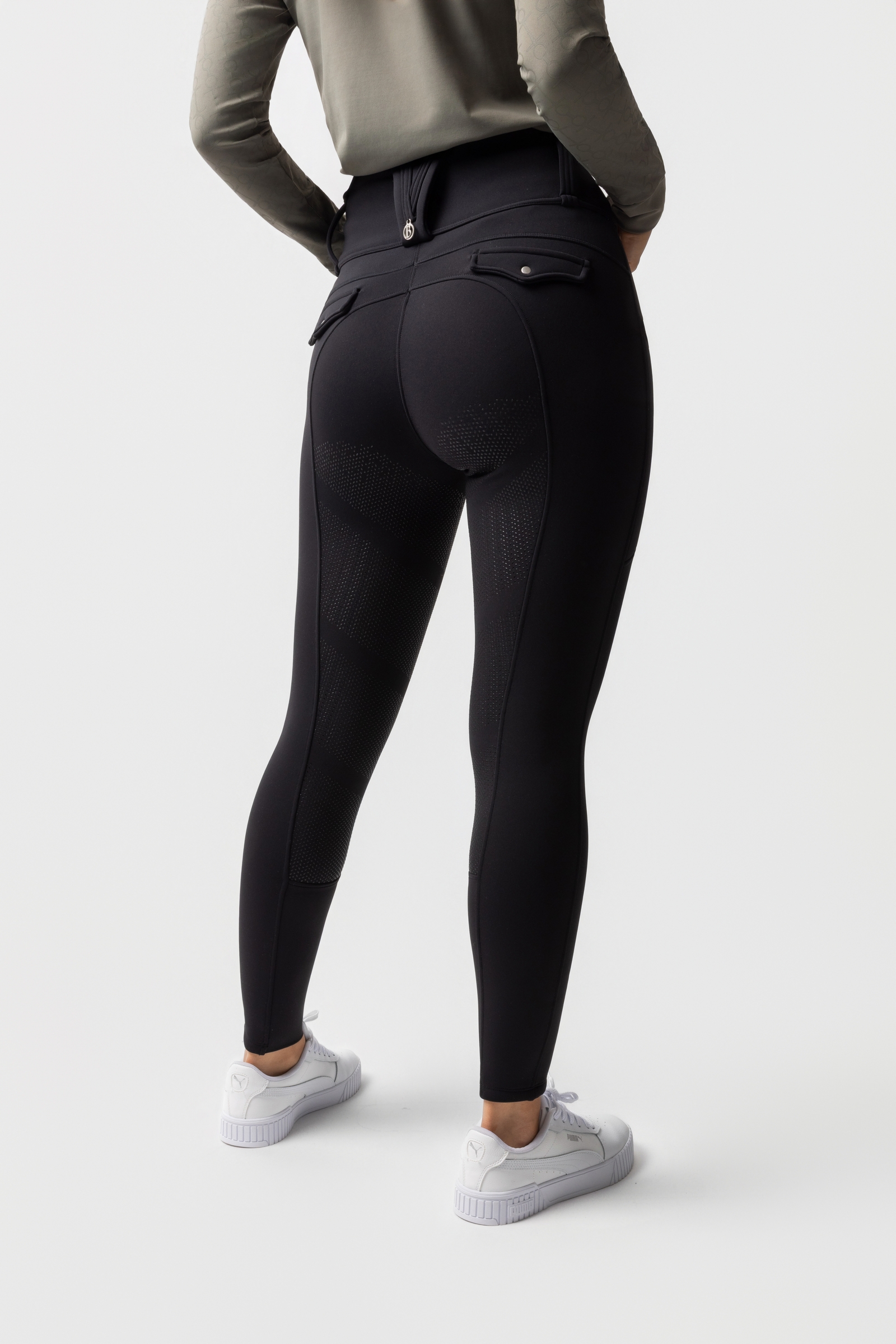 Black beauty B Vertigo Chiara Women's Compression Thermo Fullgrip Breeches