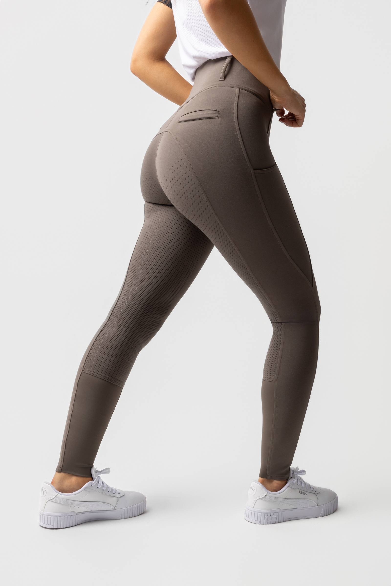 Horze Mira Dameridebukser med fuld silikone og høj talje