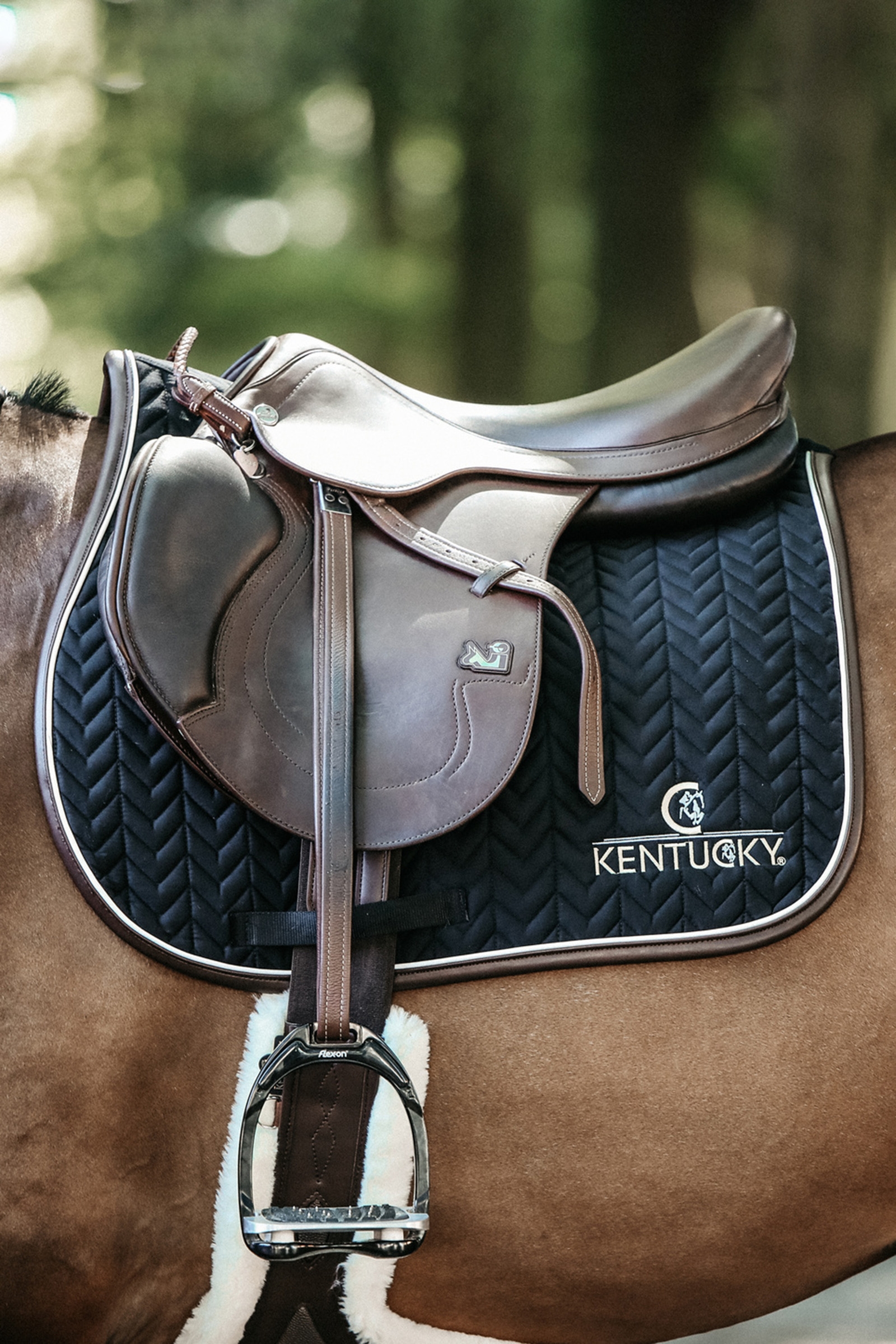 Kentucky Horsewear Leather Fishbone springunderlag