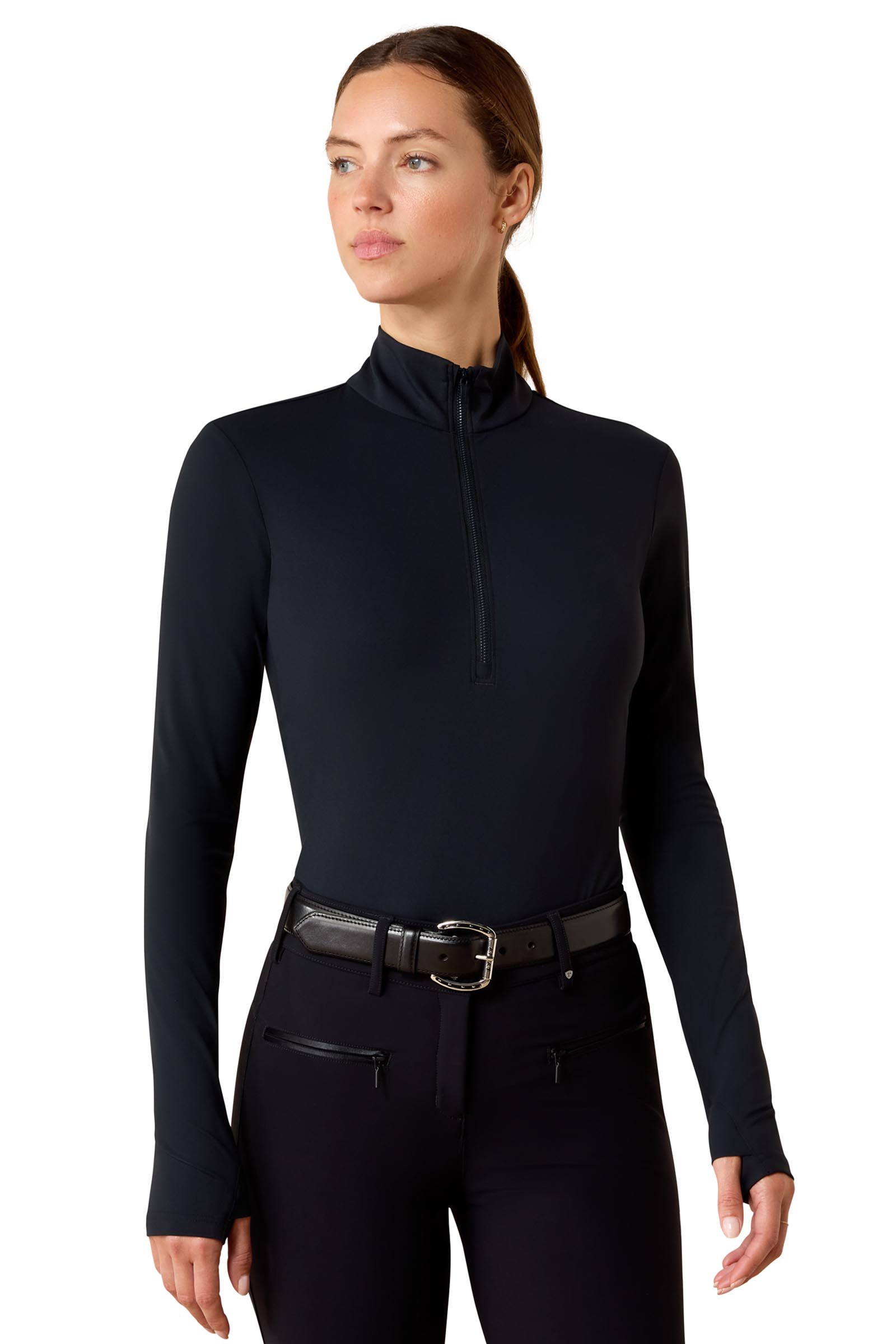 Black Ariat Dame SolVeil baselayer med lange &aelig;rmer