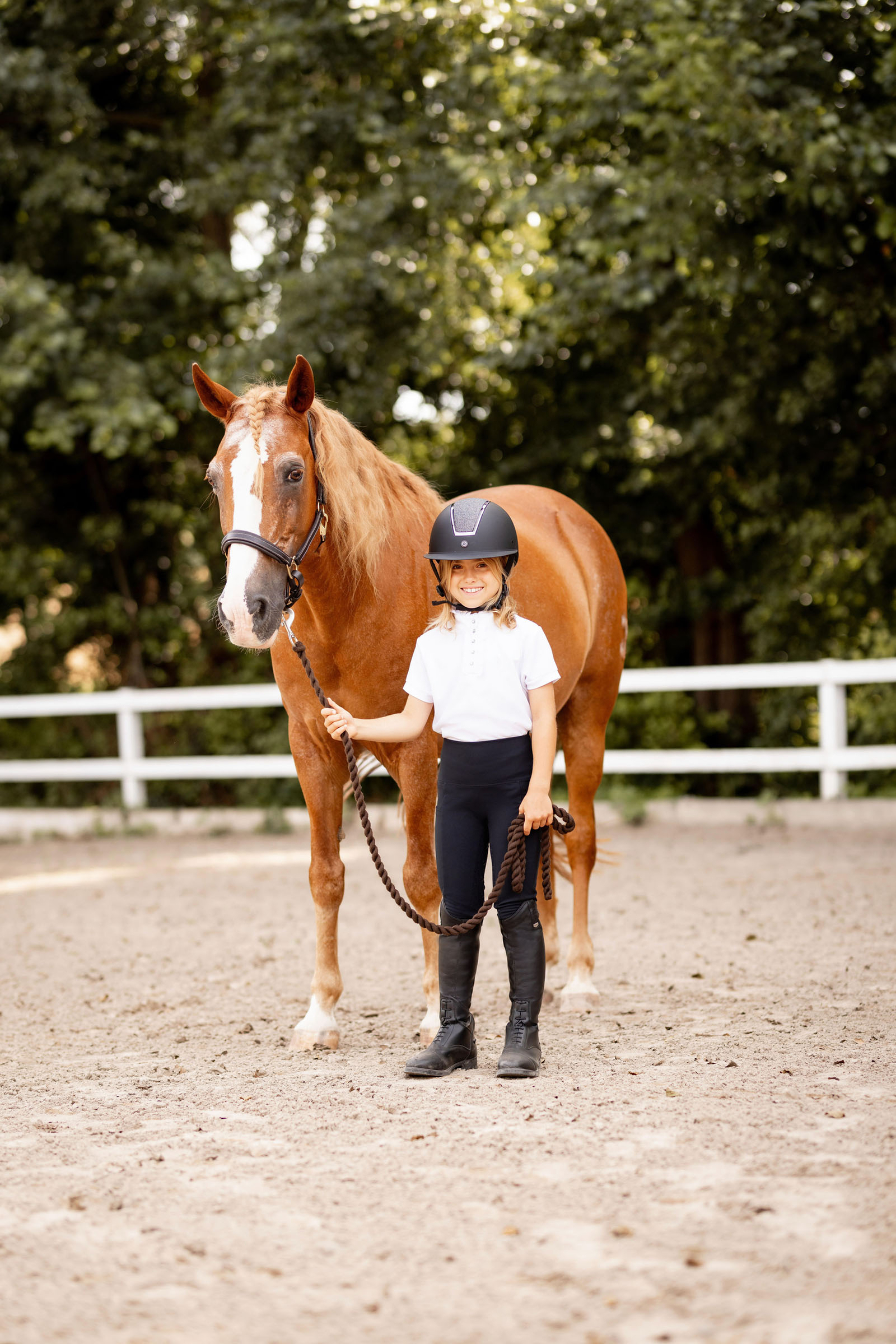 Horze Gillian Compression tights med silikonegrip, b&oslash;rnemodel