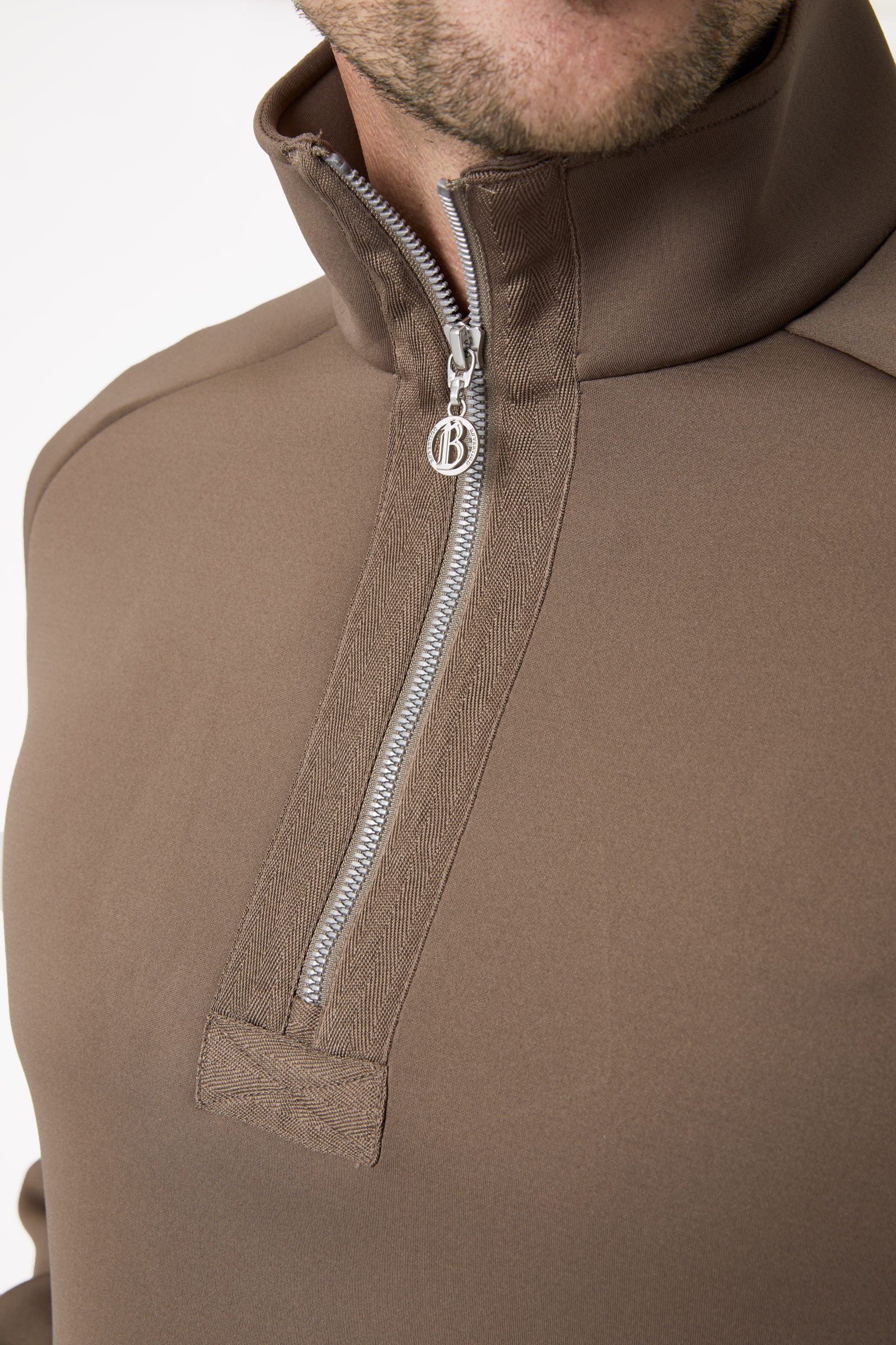 B Vertigo Nicolas funktionel sweatshirt med lynl&aring;slommer, herremodel