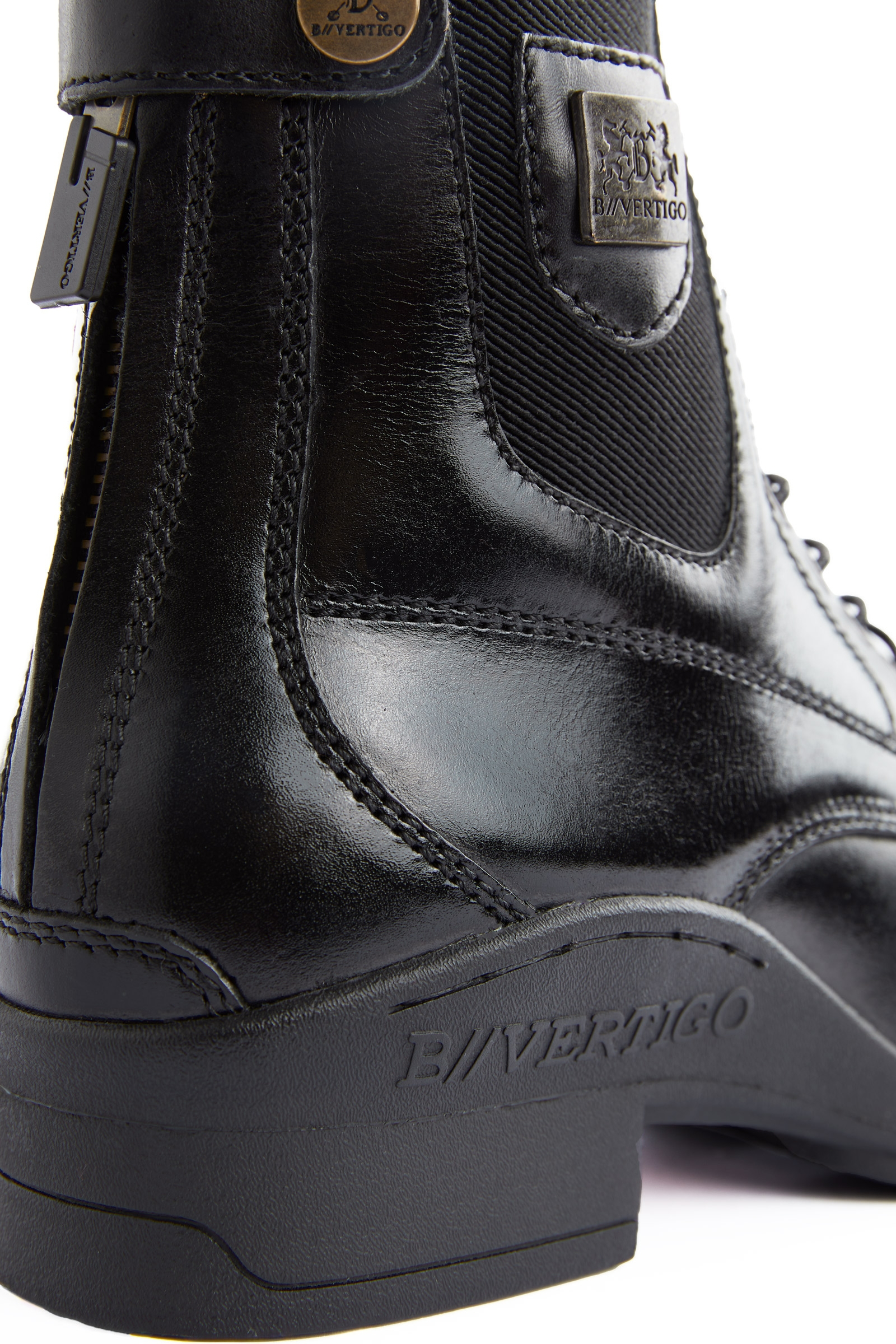 B Vertigo Jupiter læderjodhpurstøvler med frontsnører, damemodel