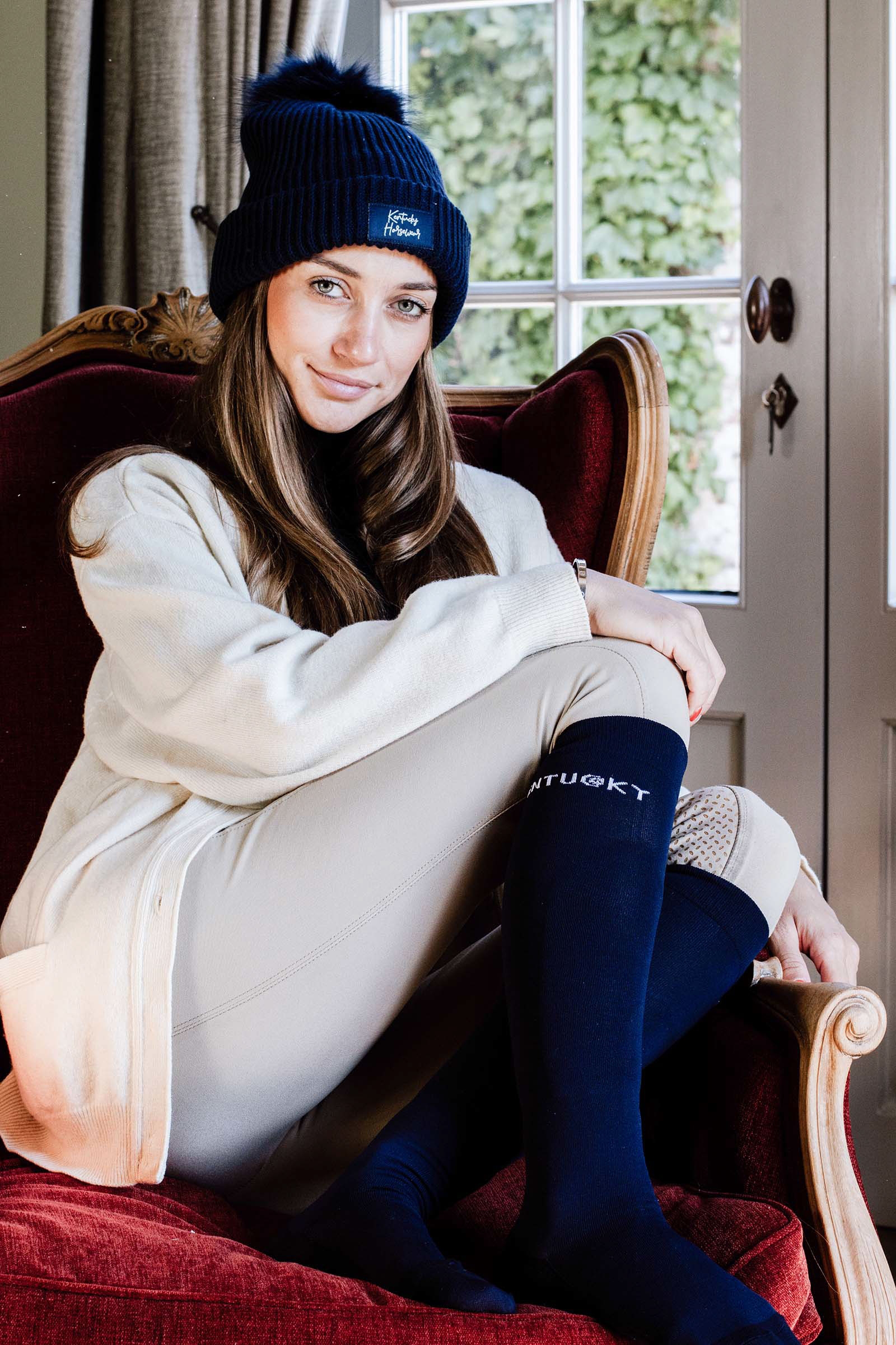 DB/AB Kentucky Beanie Glitter m. pompom