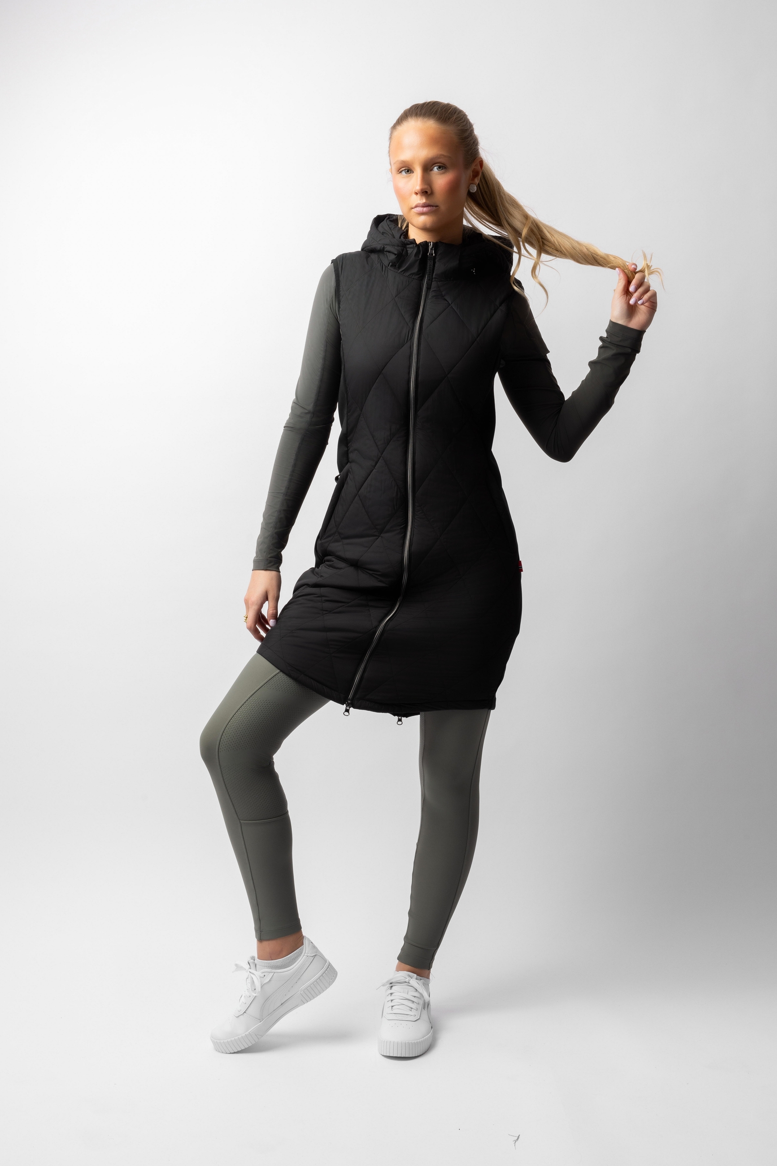 B Vertigo Agnetha dame lang vatteret vest  