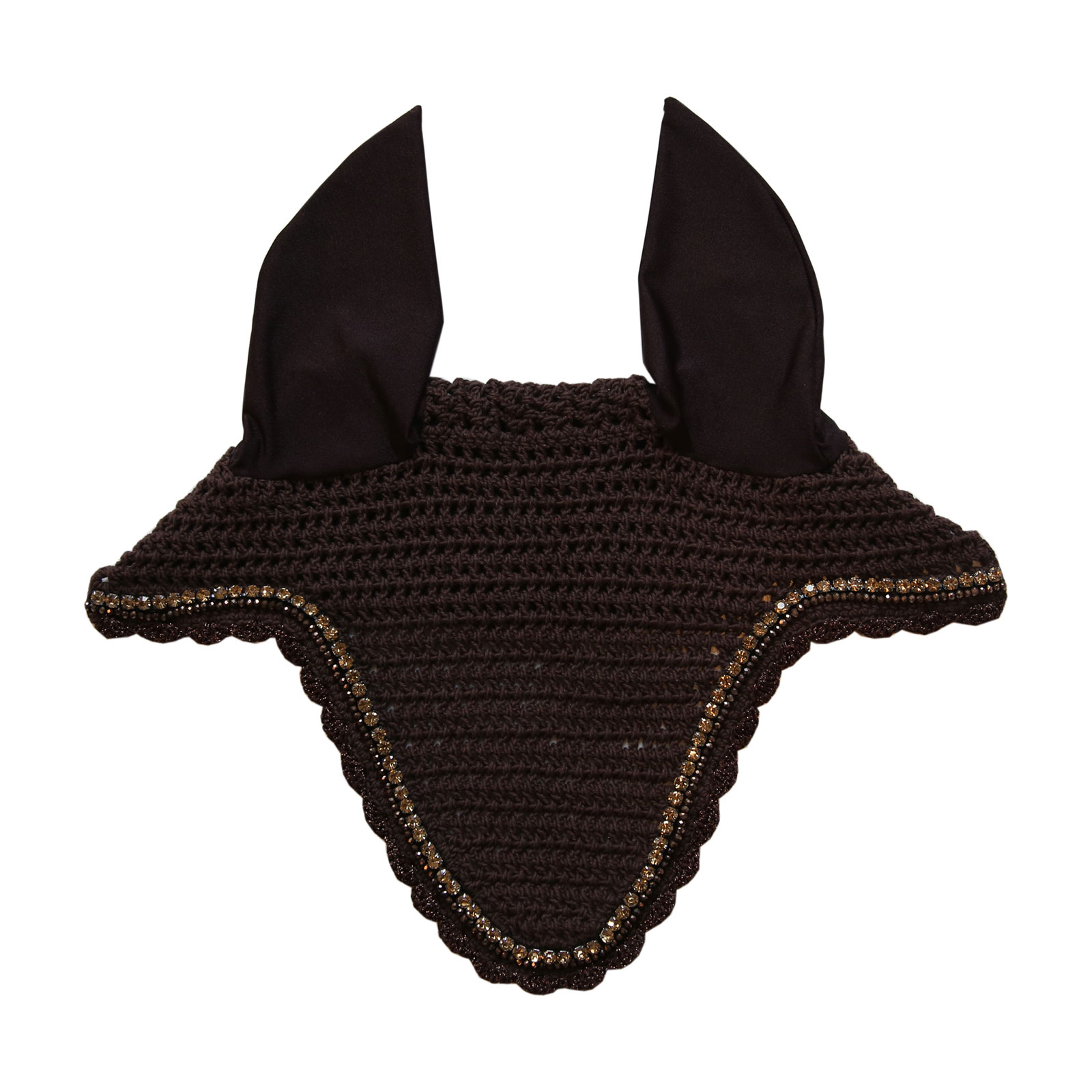 Brown Kentucky Horsewear hut, lang med sten og perler