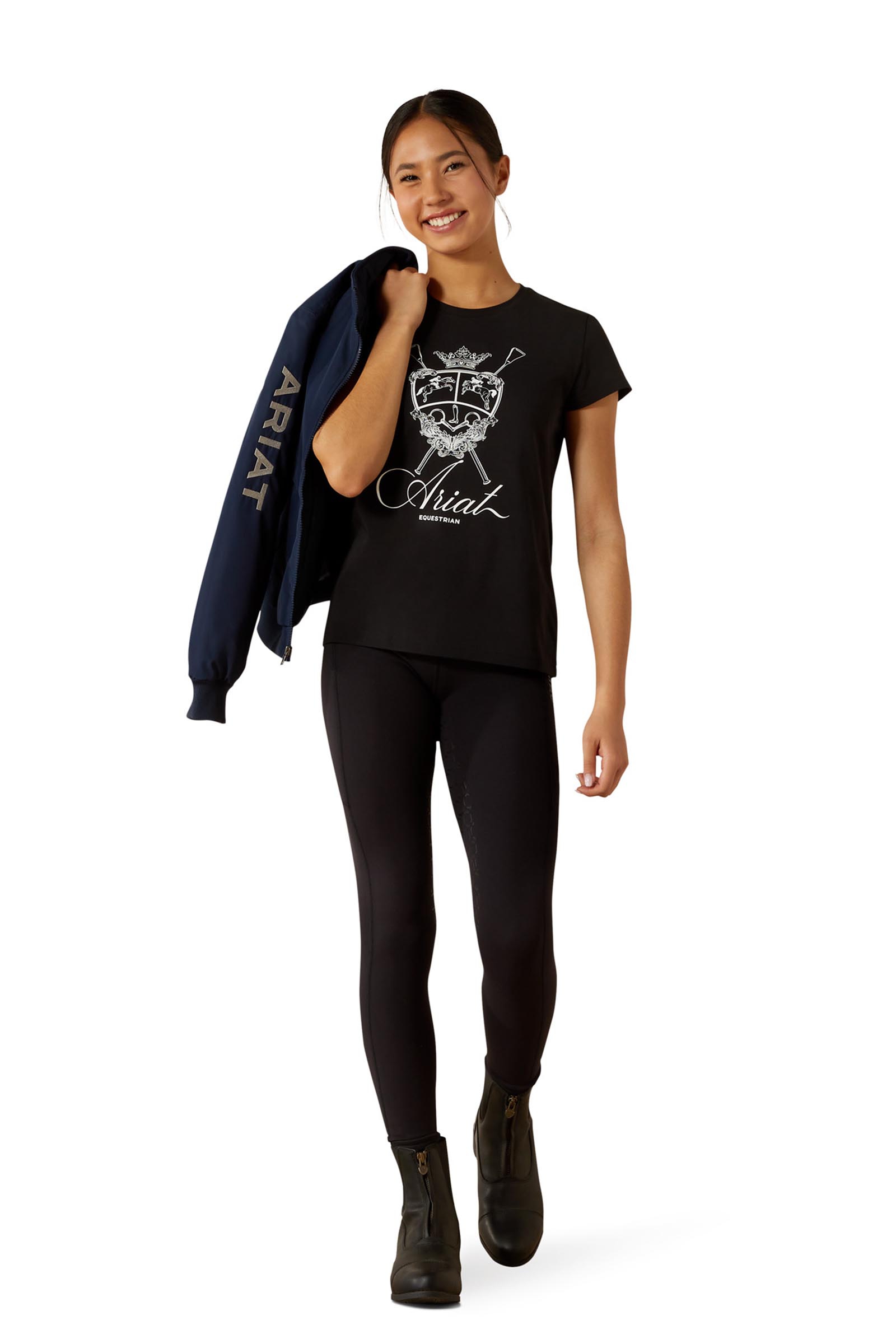 Ariat Ritzy Logo kort&aelig;rmet b&oslash;rneskjorte