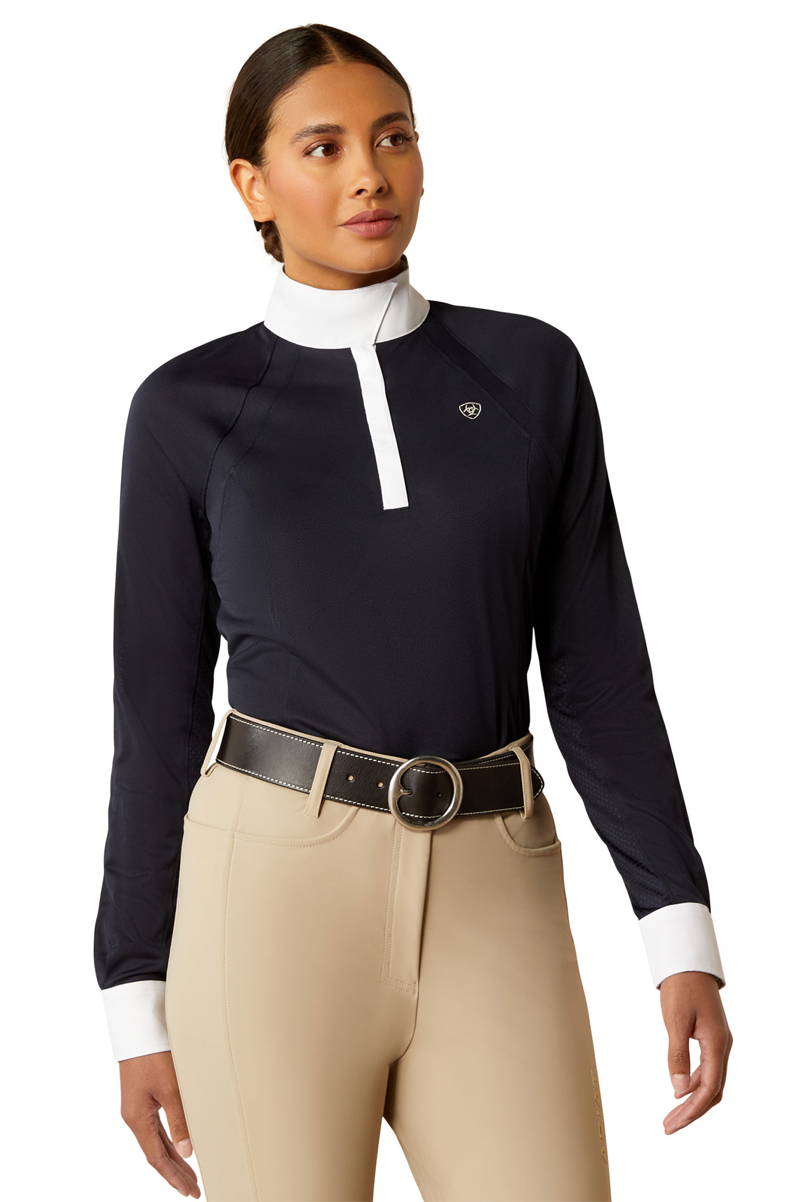 Navy Ariat Sunstopper 3.0 Pro damekonkurrencebluse