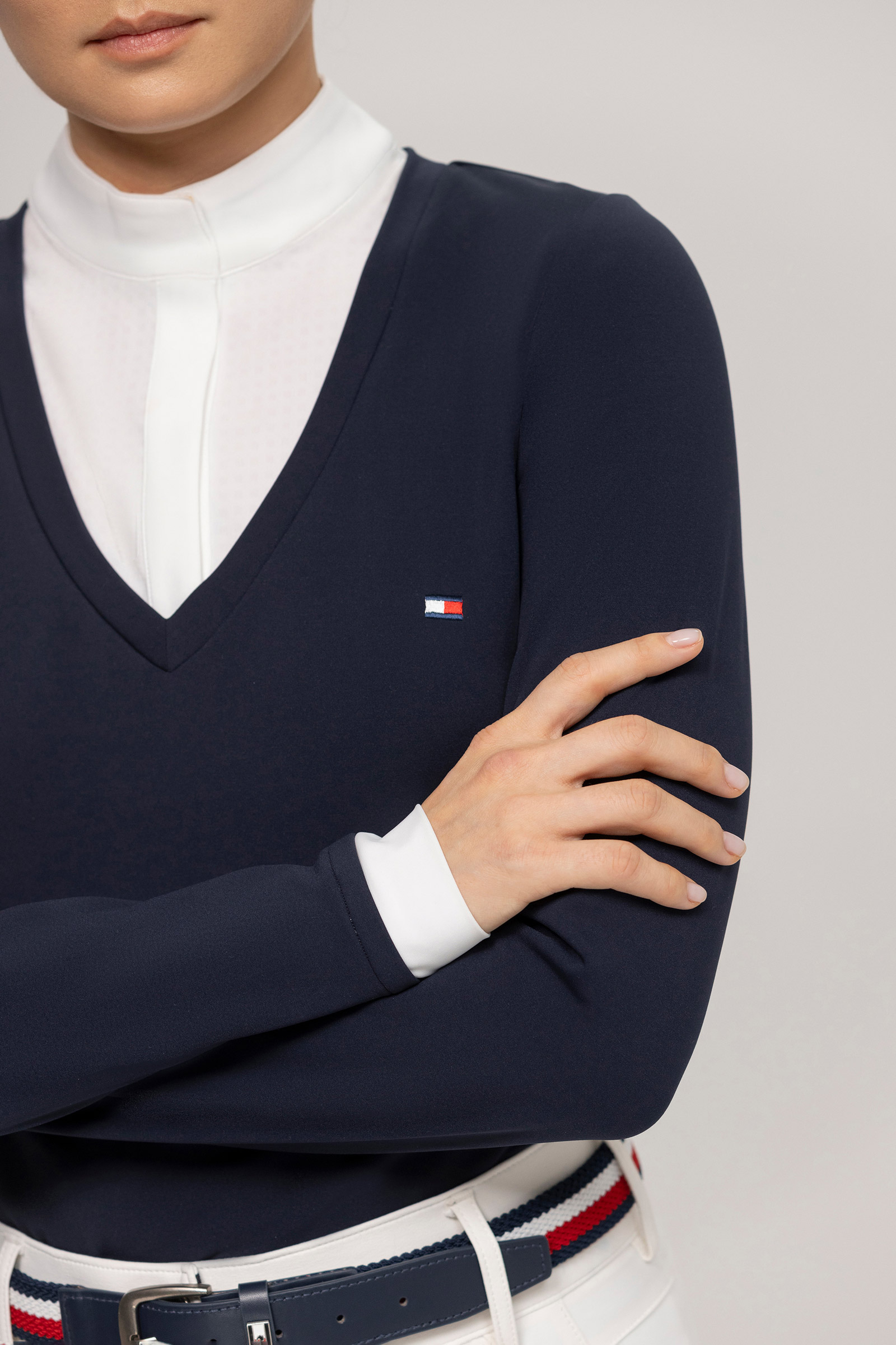 Tommy Hilfiger Equestrian Montana dame 2-i-1 st&aelig;vneskjorte