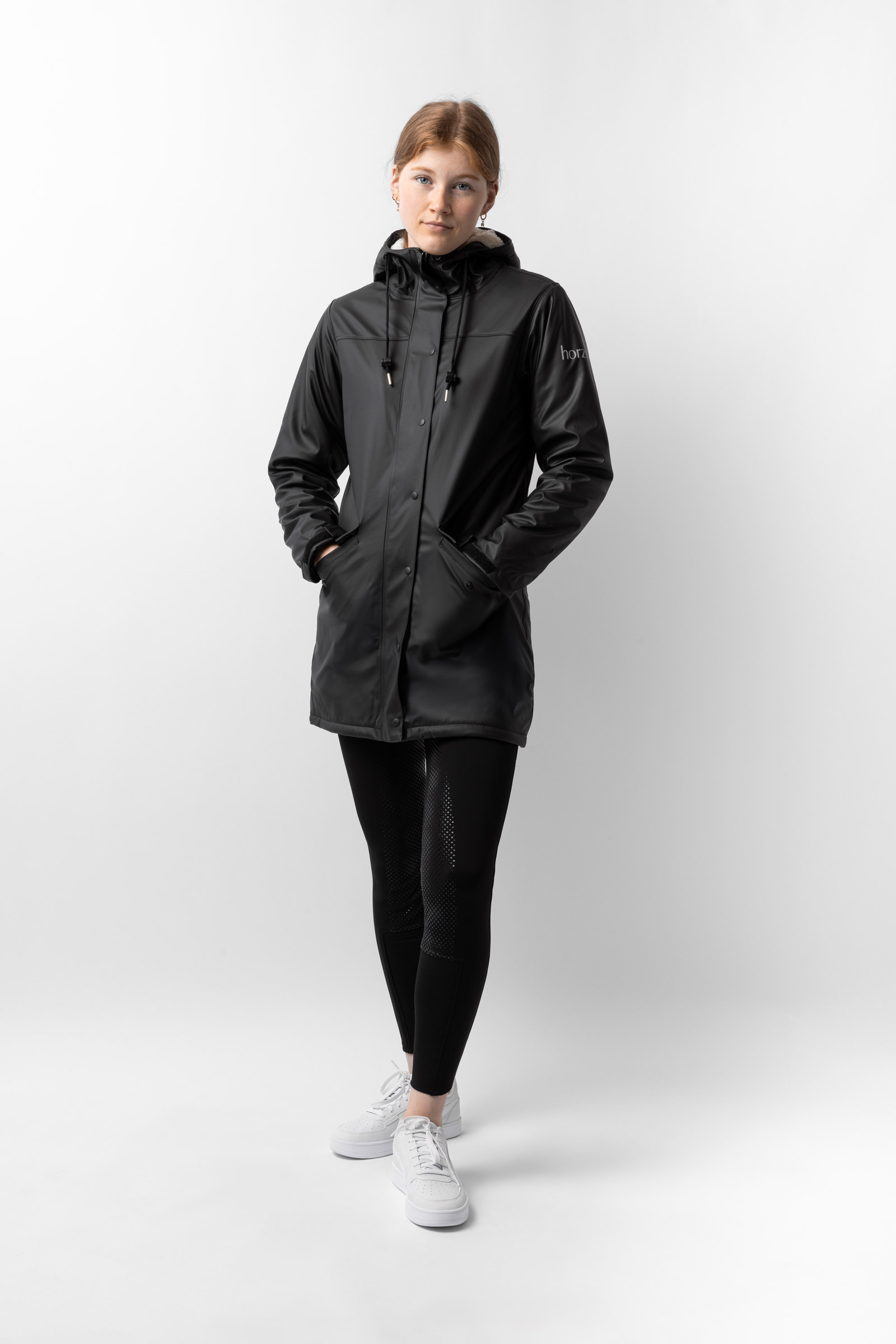 Horze Billie PU-Regnjakke med fleece, damer