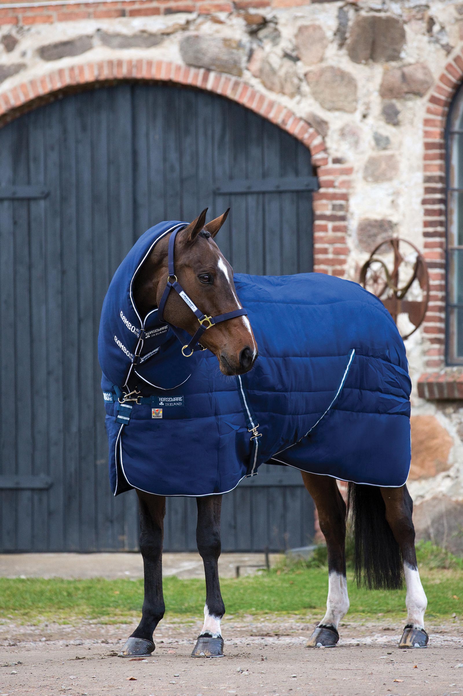 Horseware Rambo Plus Vari-Layer stalddækken med aftagelig hals, 450 g