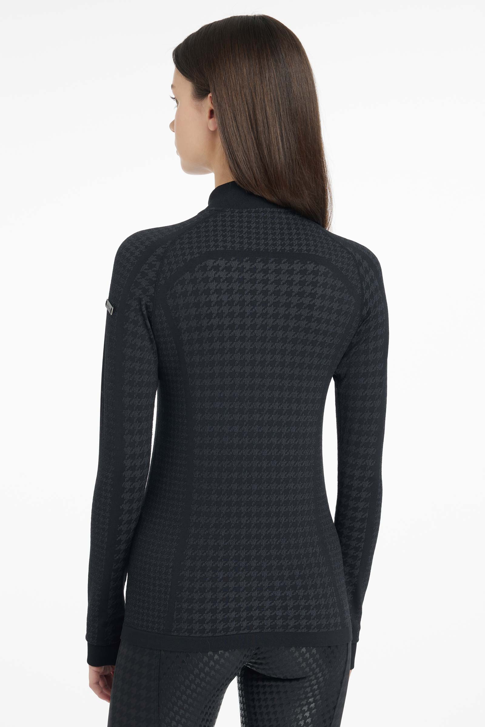 LeMieux Aspen Houndstooth Top with Quarter Zip