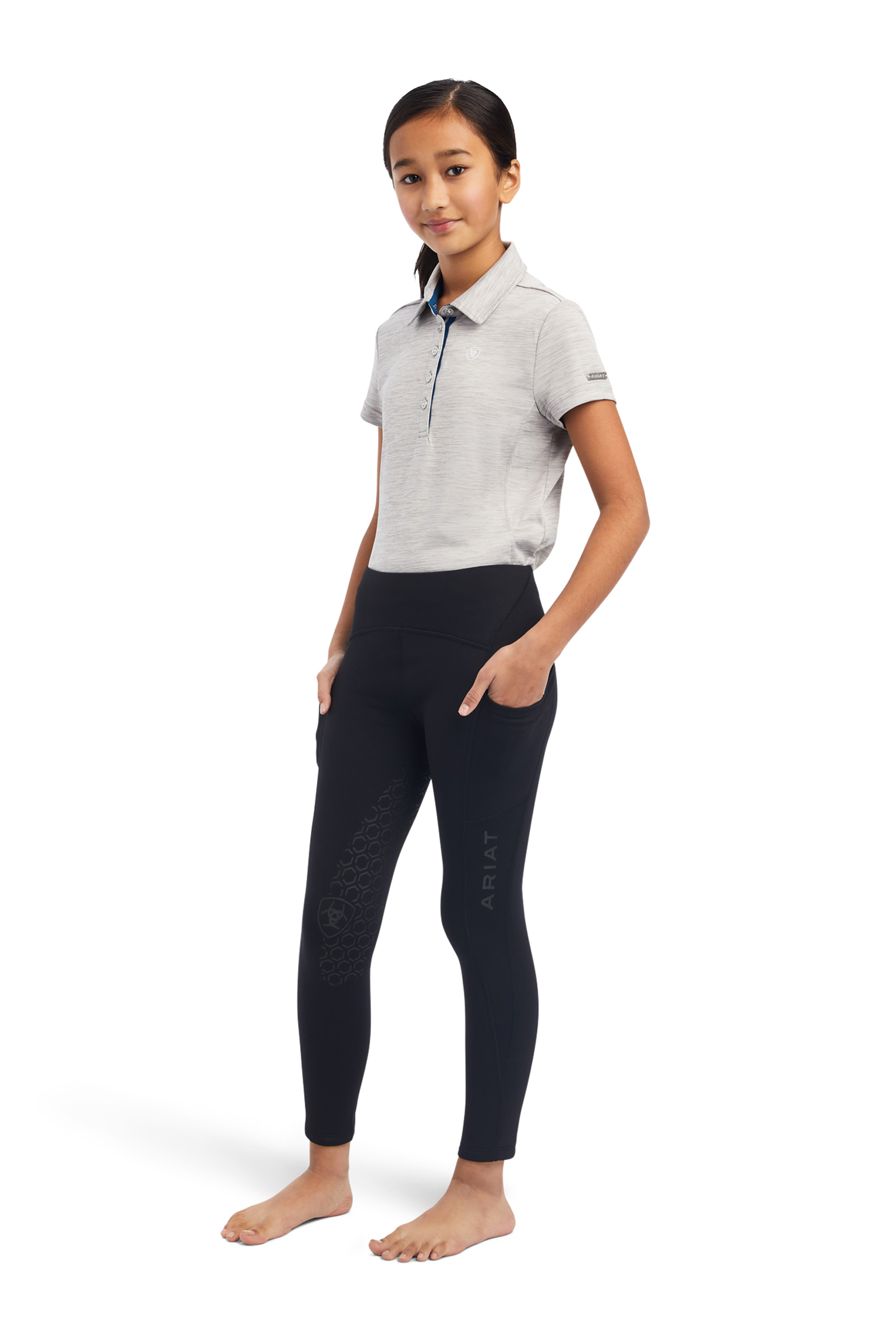 Ariat Venture Thermal B&oslash;rne termiske rideleggings med halv grip