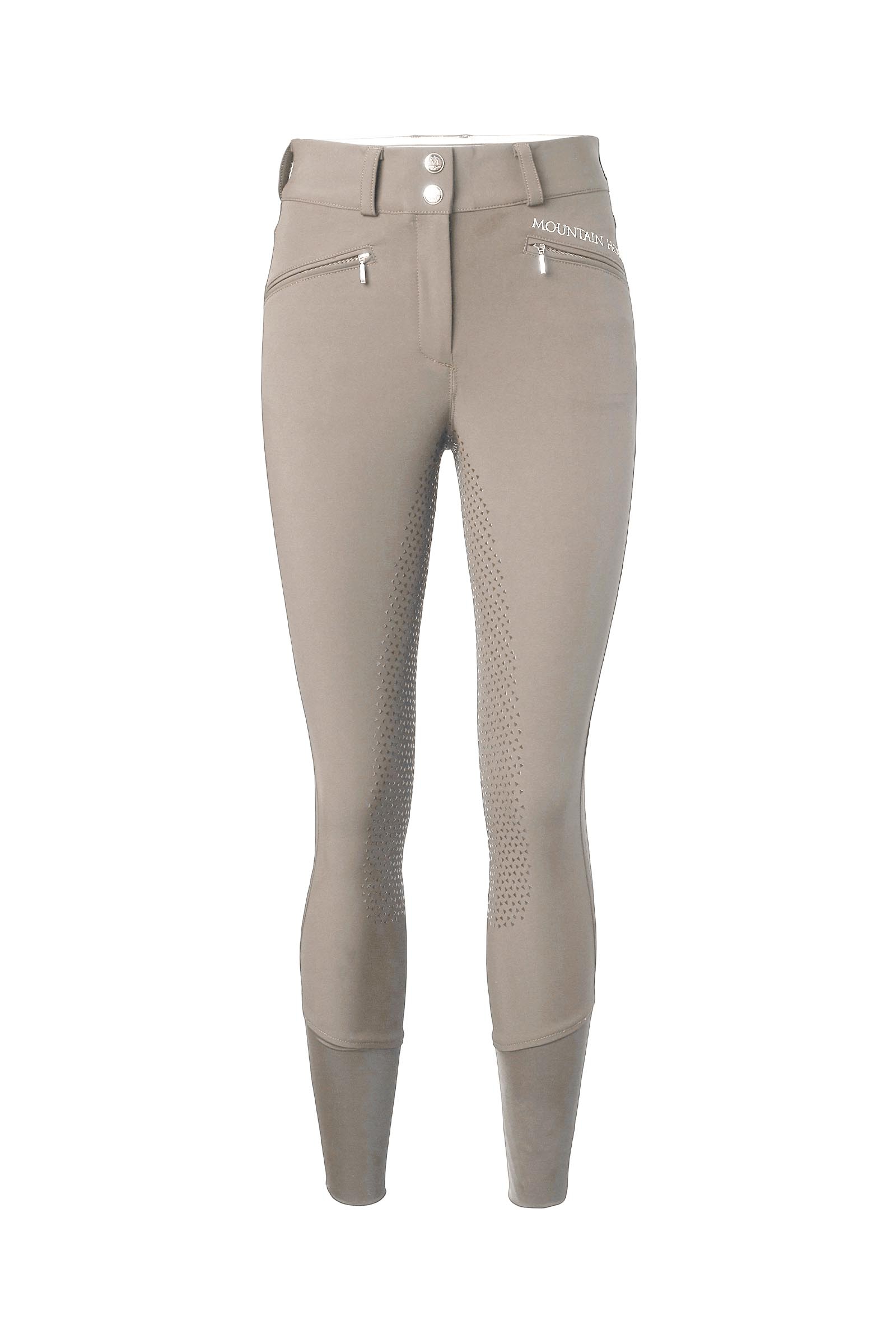 Plaza Taupe light brown Mountain Horse Diana dame ridebukser med fuld grip