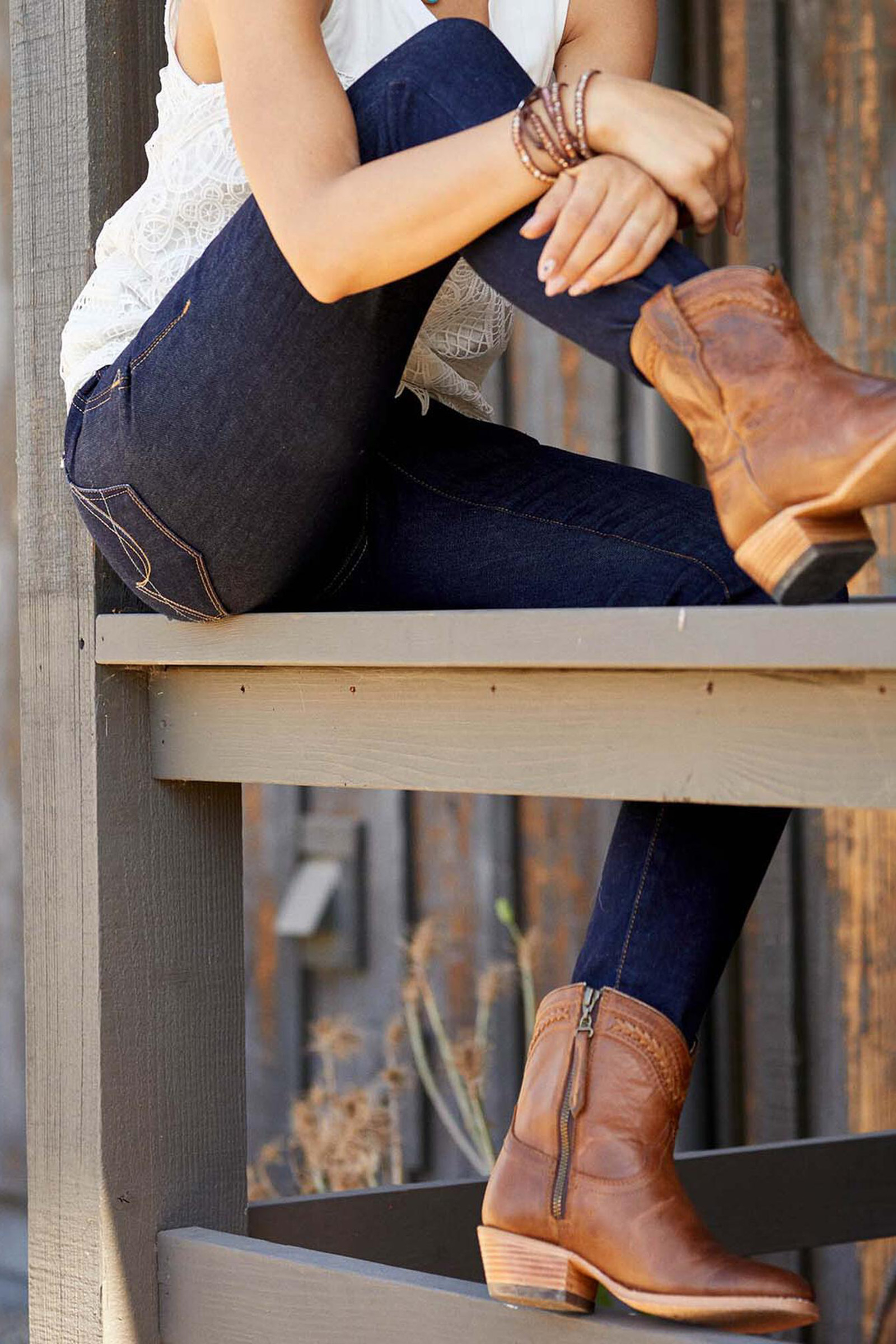 Ariat Sidewinder dames skinny jeans med optimal taljeh&oslash;jde og ultra-stretch