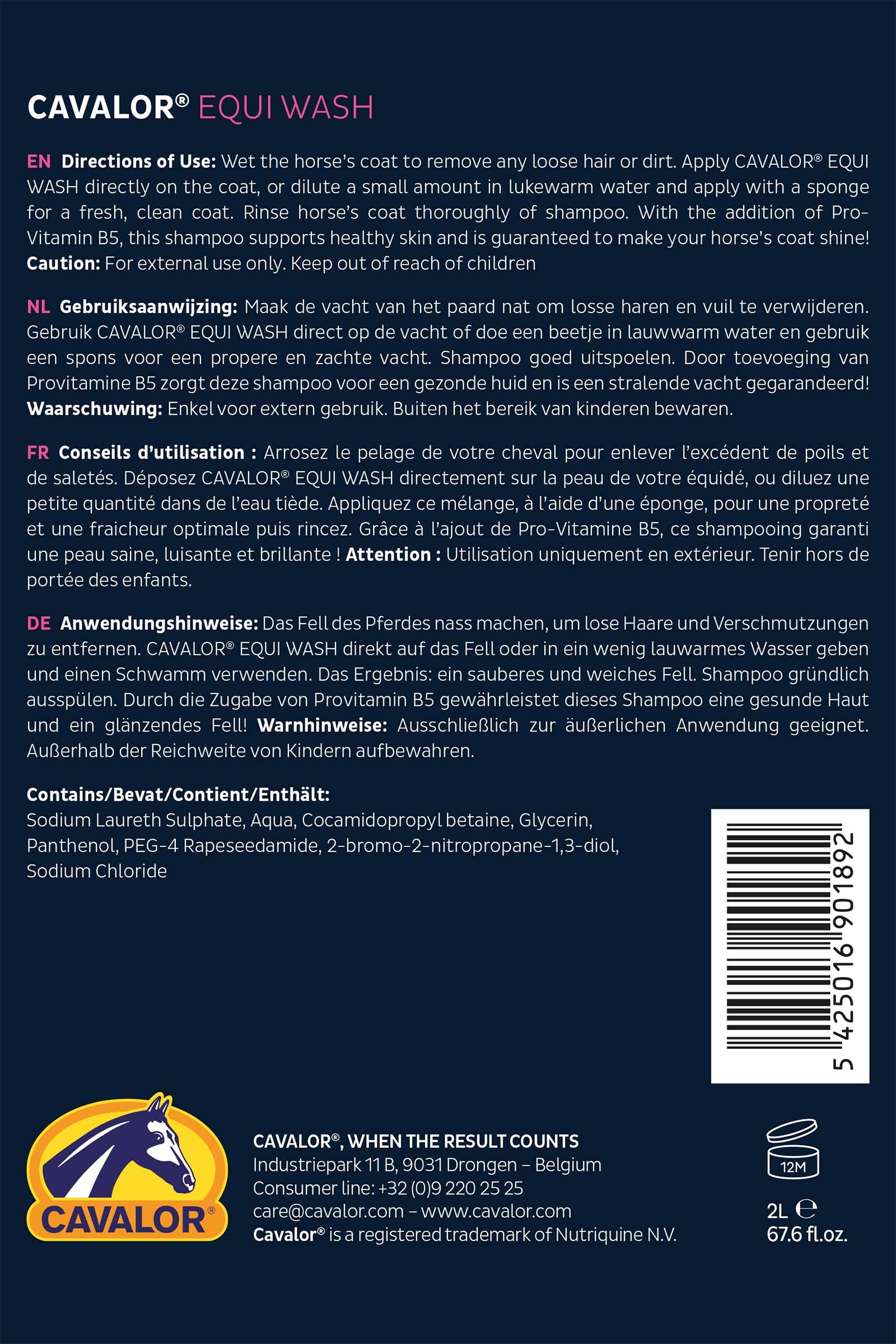 Cavalor Equi Wash, 2L