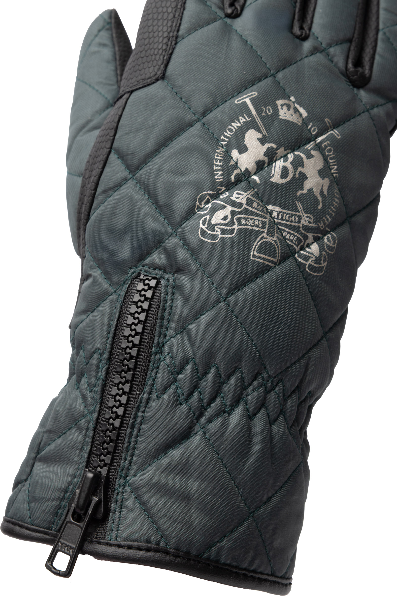 B Vertigo Onyx Vandt&aelig;tte polstrede ridehandsker