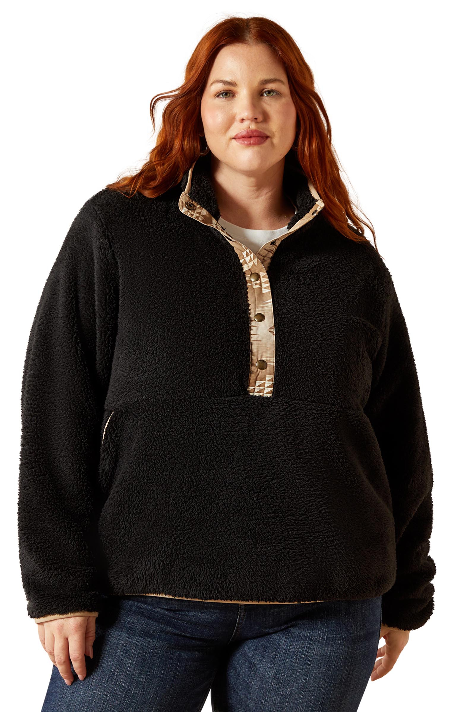 Ariat Berber Snap damesweater med 1/2 knaplukning