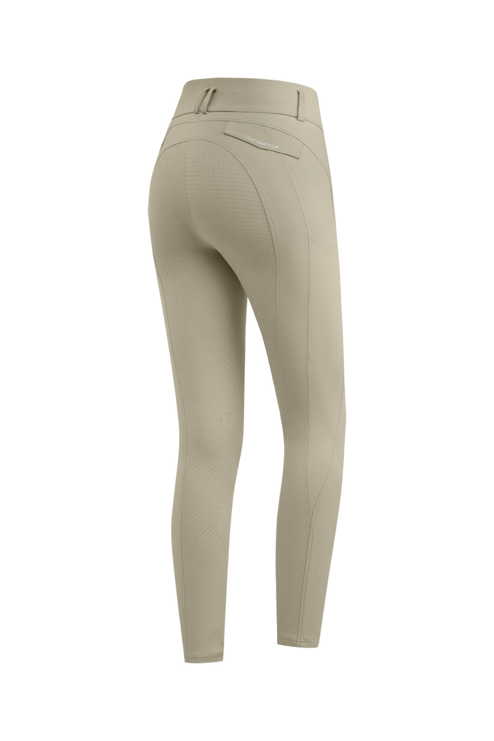 Beige Grey ELT Comfort Ride Glam Women&acute;s Breeches With Full Seat