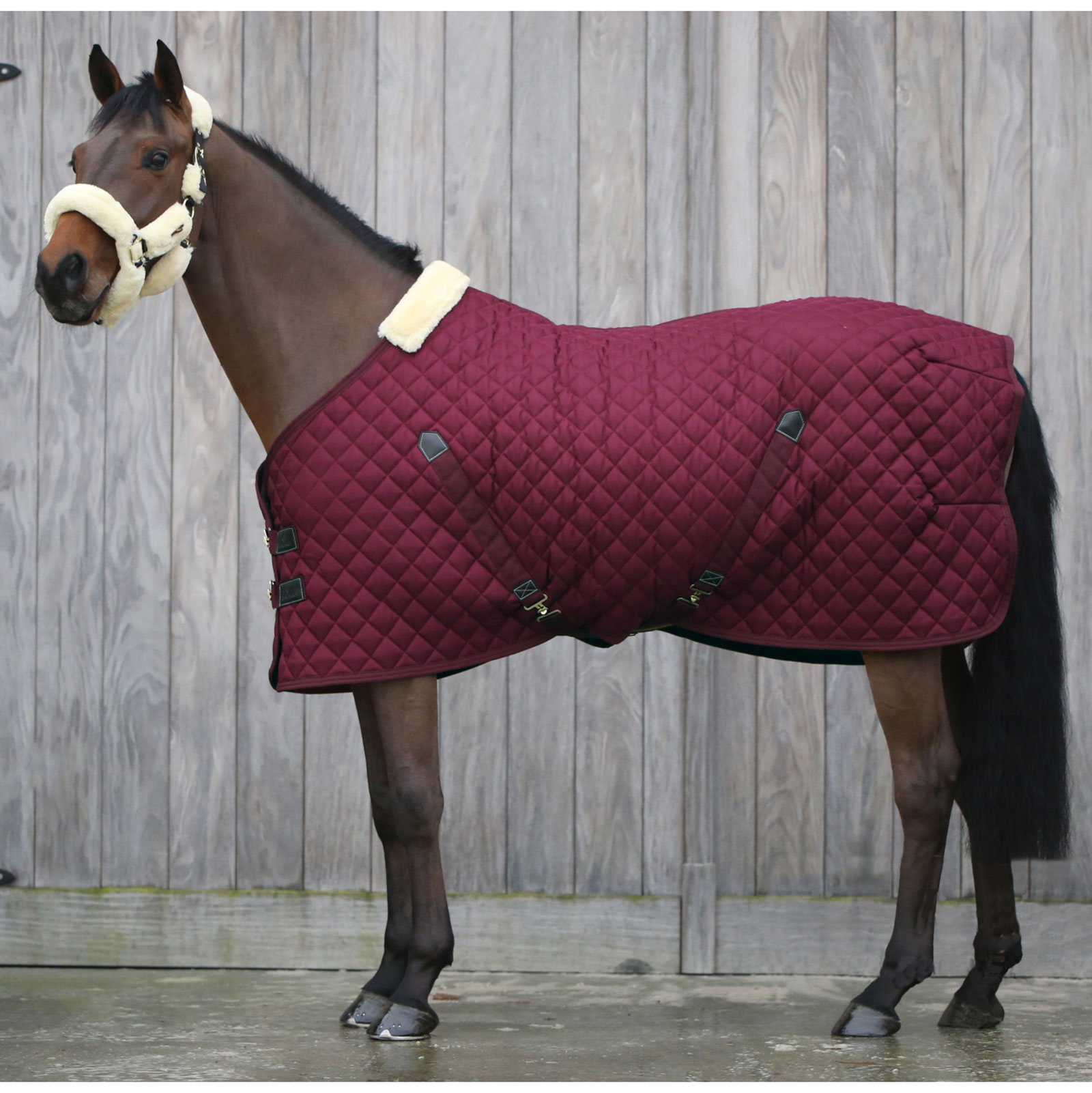 Dark Red Kentucky Horsewear Stalddækken, 400g