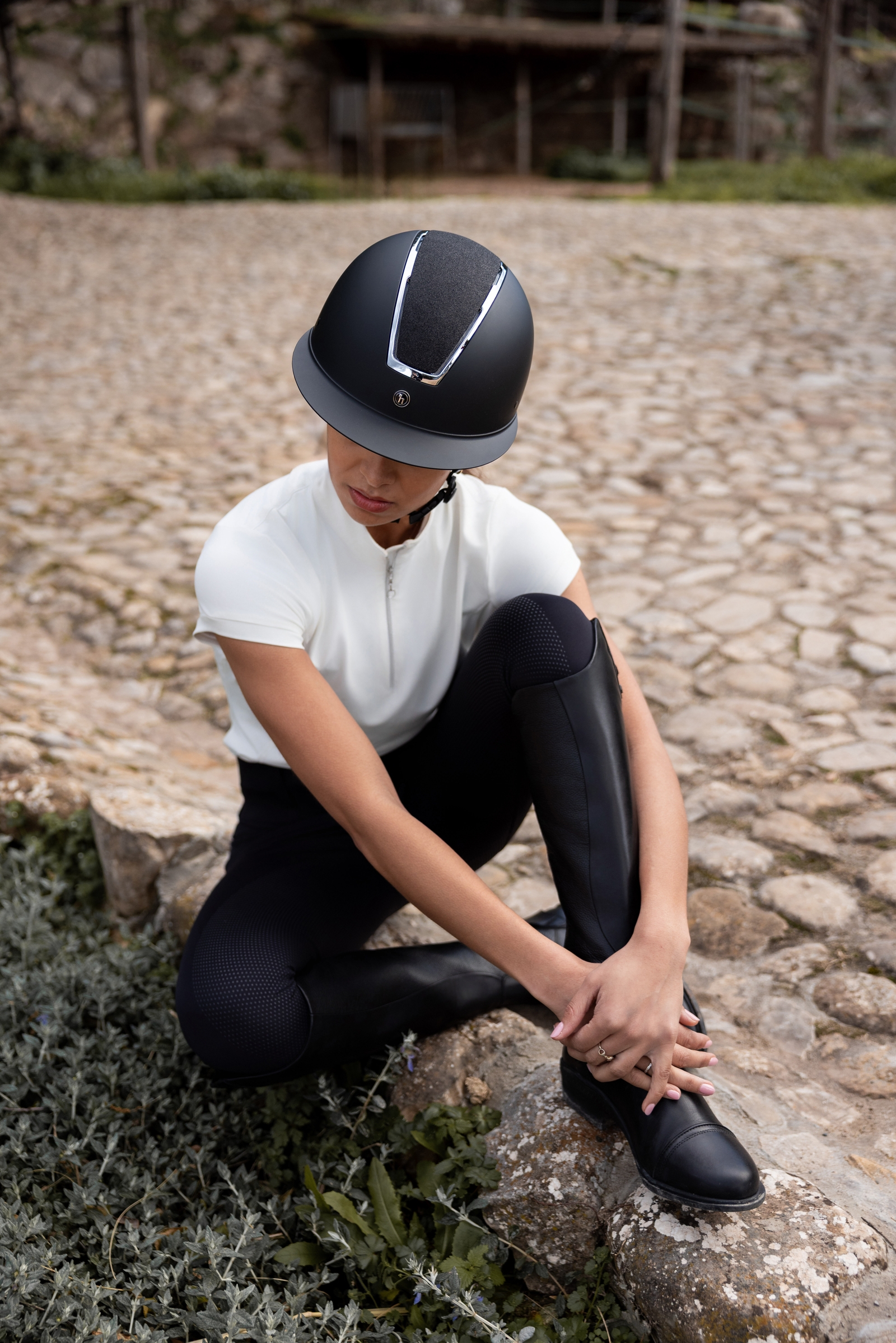 Horze Monarch II Metallic Glitter Hjelm