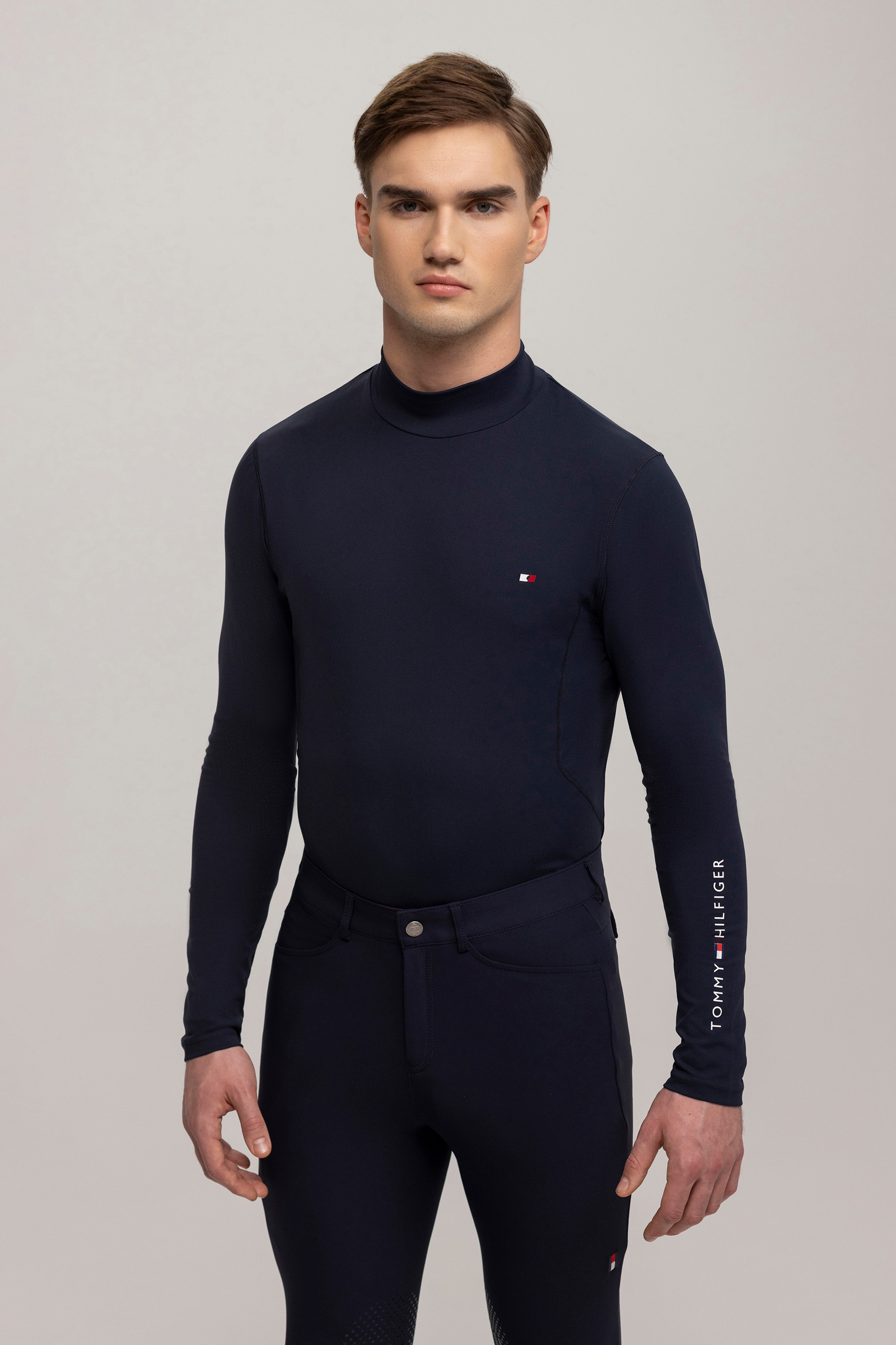 Tommy Hilfiger Equestrian Phoenix herre lang&aelig;rmet tr&oslash;je med h&oslash;j hals