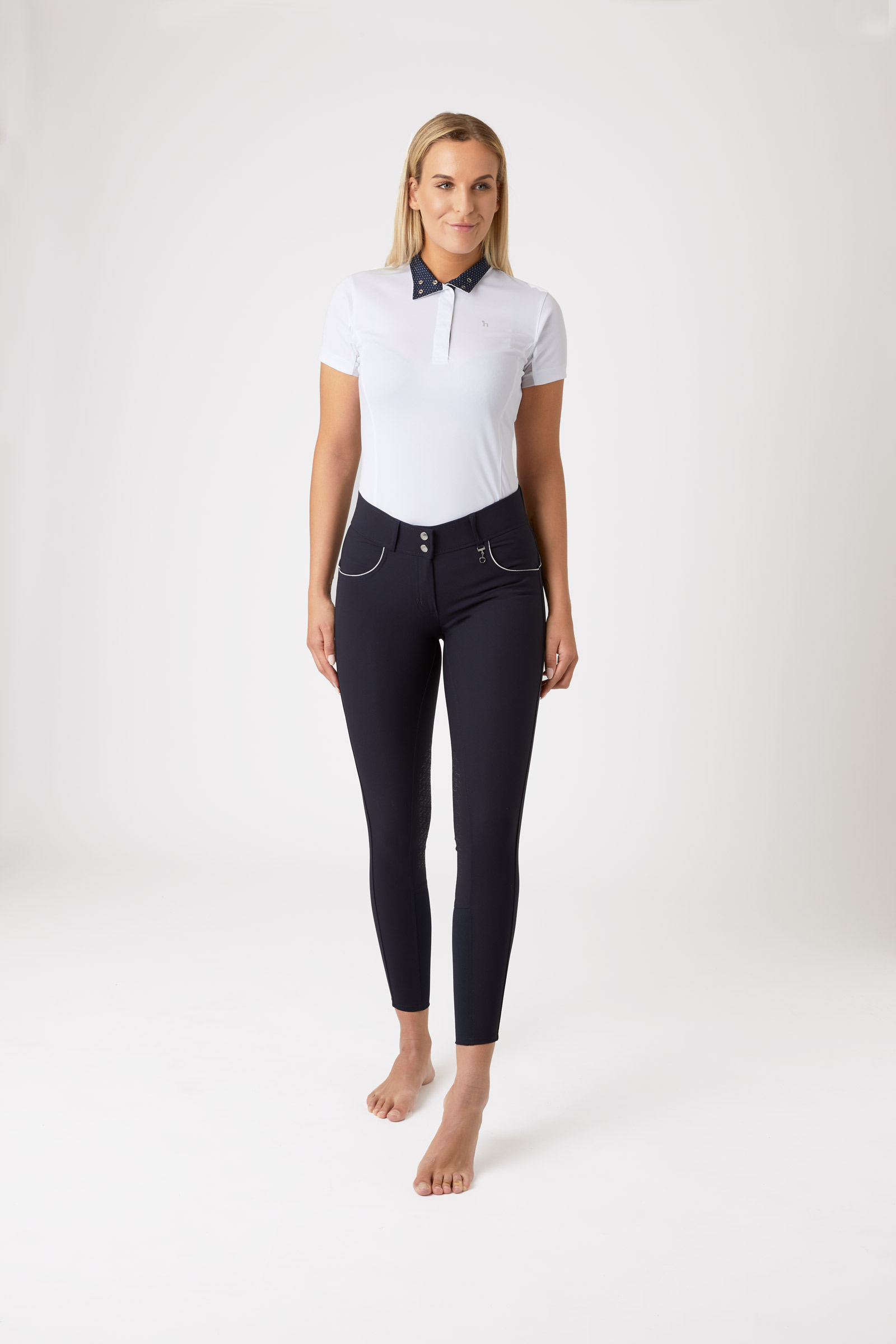 Horze Aubrey ridebukser med h&oslash;j talje og silikonegrip p&aring; kn&aelig;, damemodel