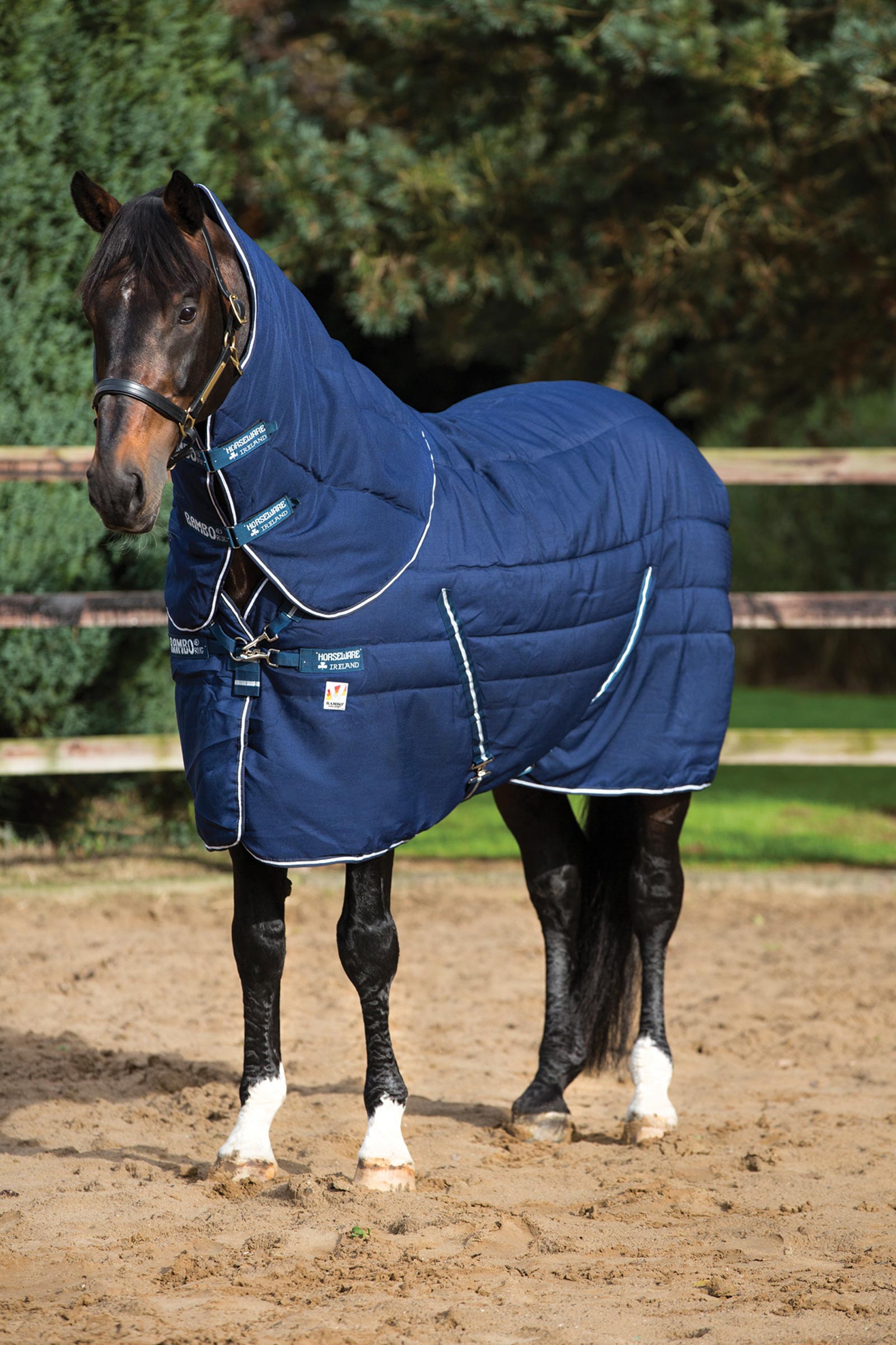 Horseware Rambo Plus Vari-Layer stalddækken med aftagelig hals, 450 g