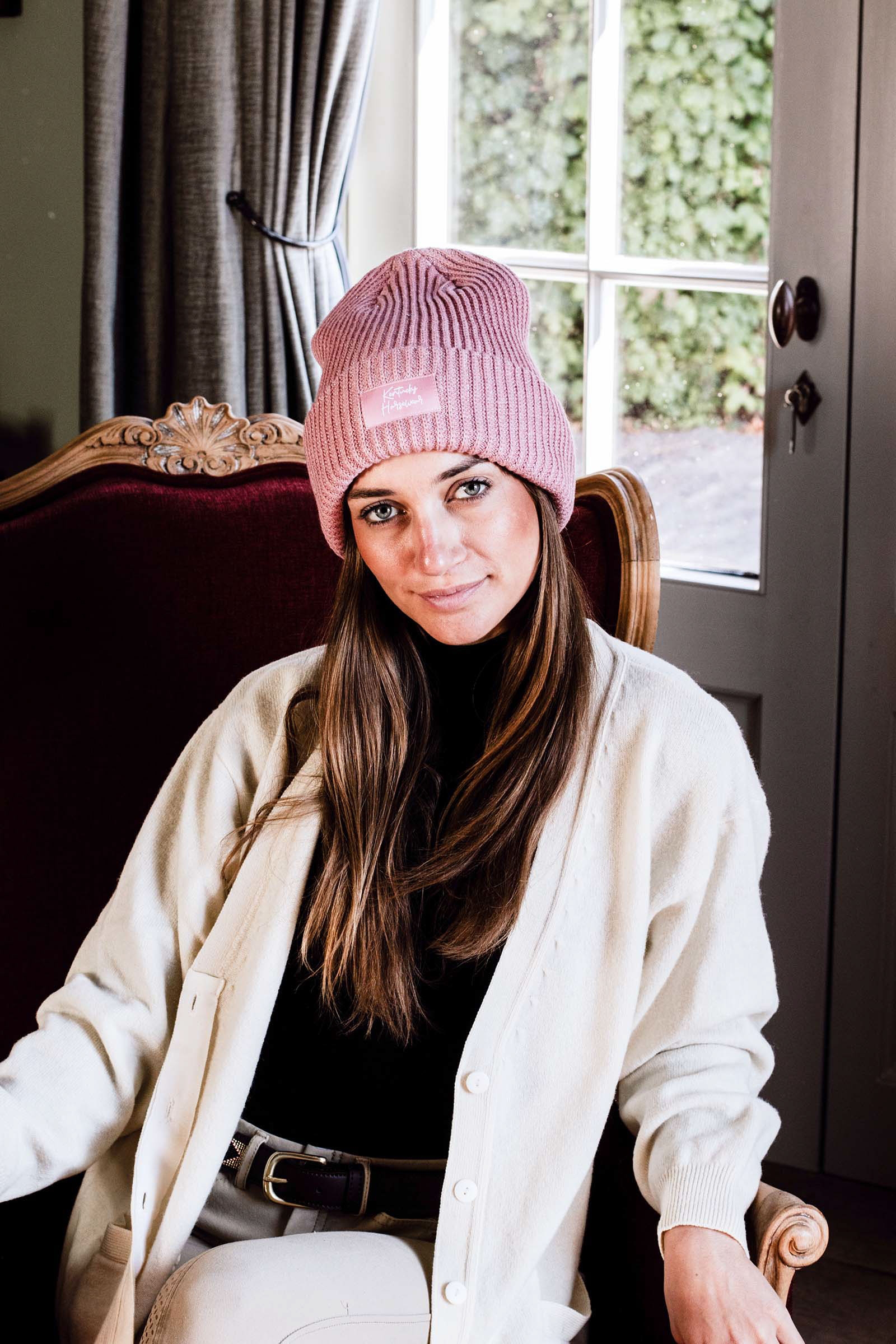 Light Pink Kentucky Horsewear Glitter Beanie