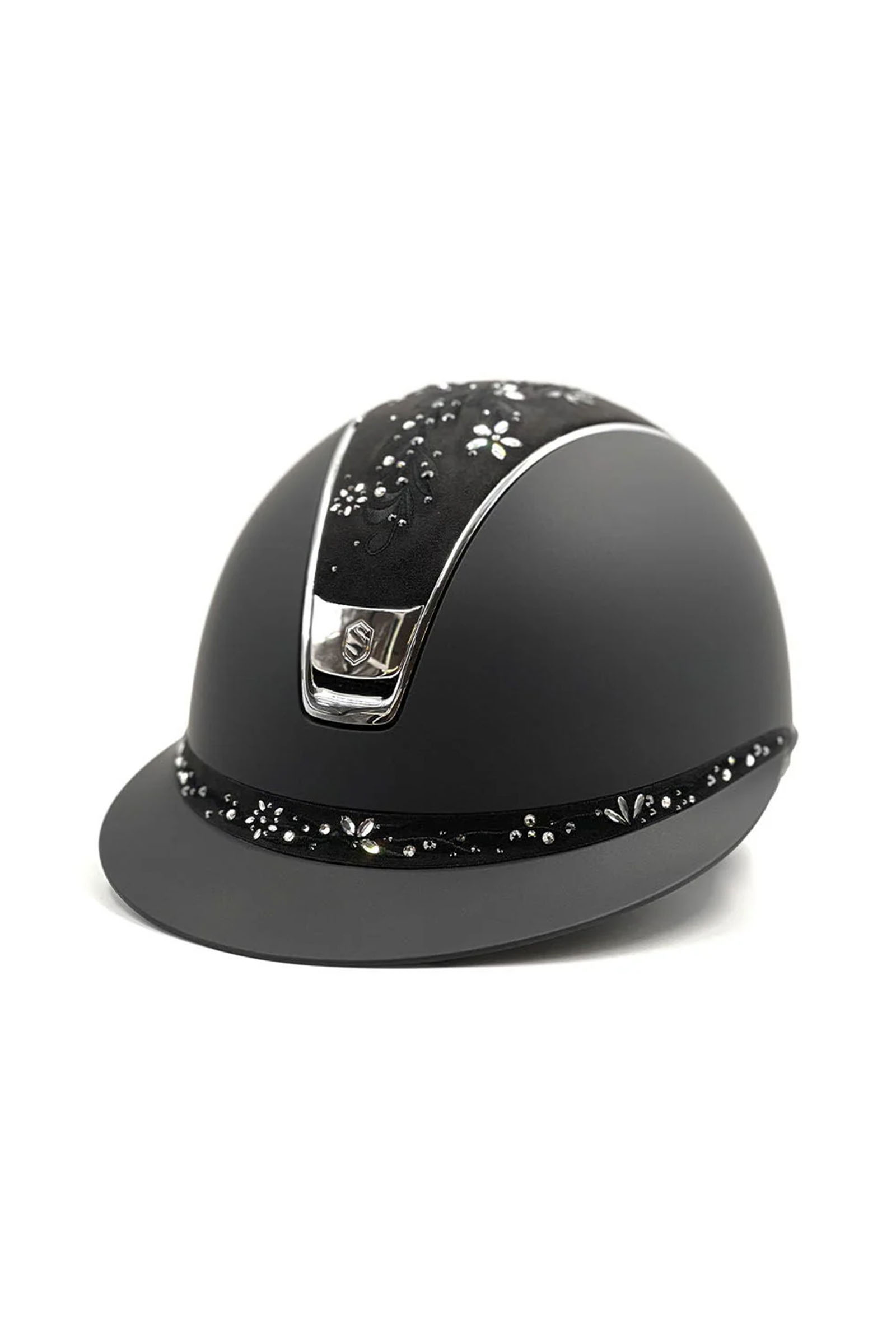 Black Samshield Miss Shield Shadowmatt med blomster Swarovski smykker, krom 2.0