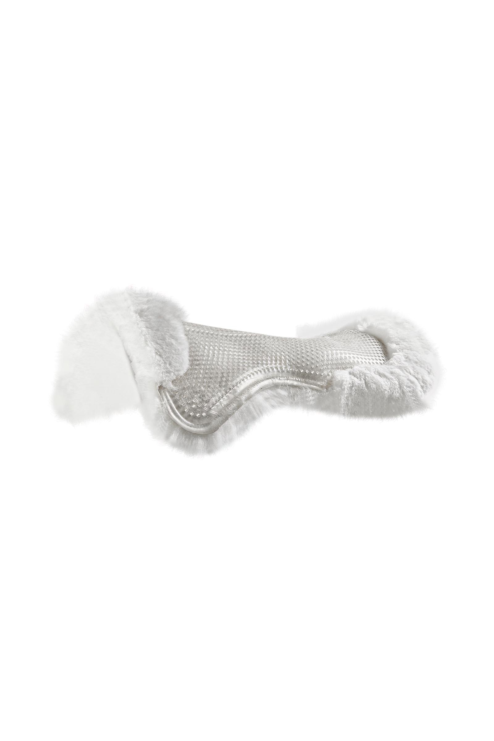 Transparent/White Acavallo skridsikker Classic gelpad med lammeskind, flad