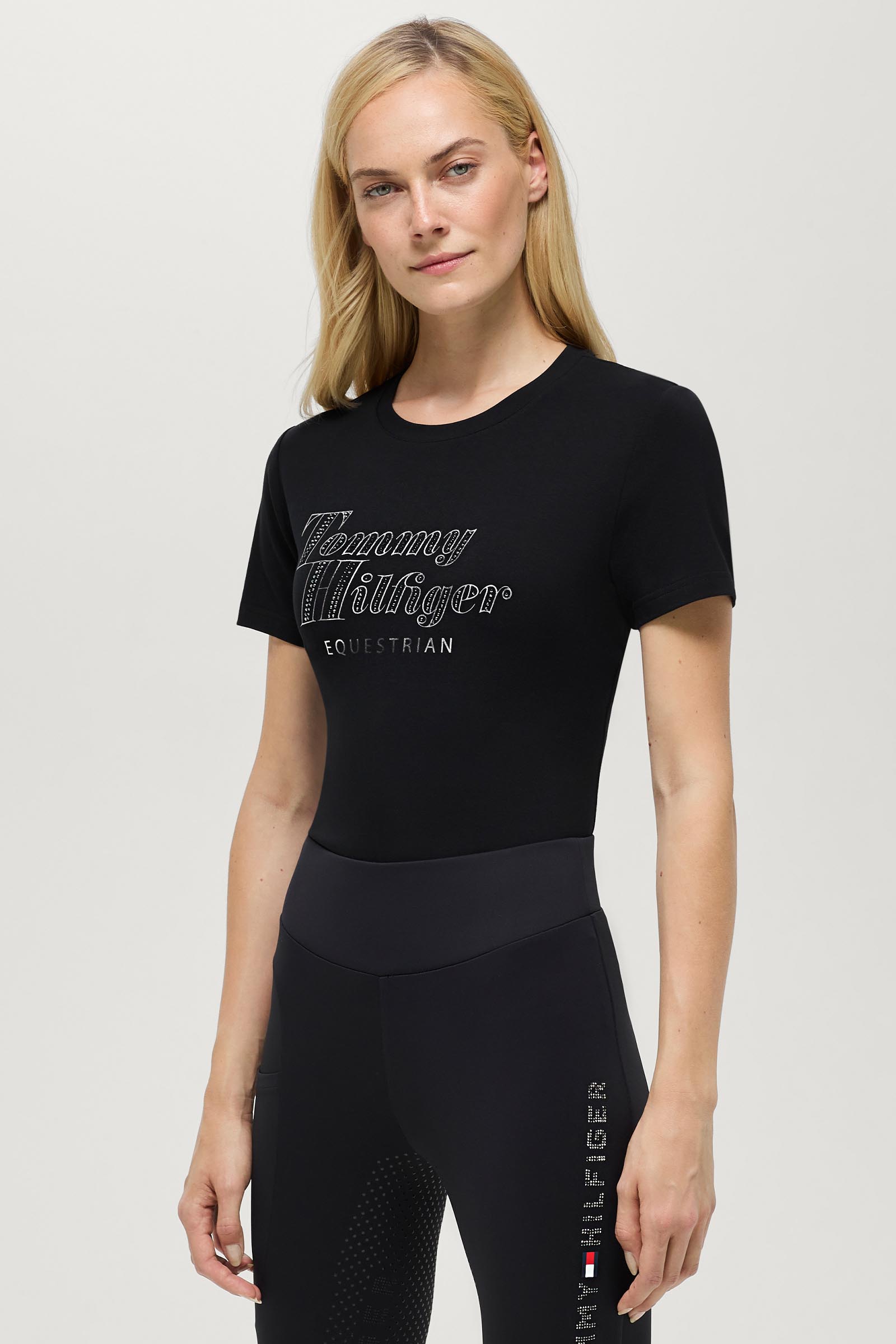 Tommy Hilfiger Equestrian Malibu dame T-shirt med rhinsten