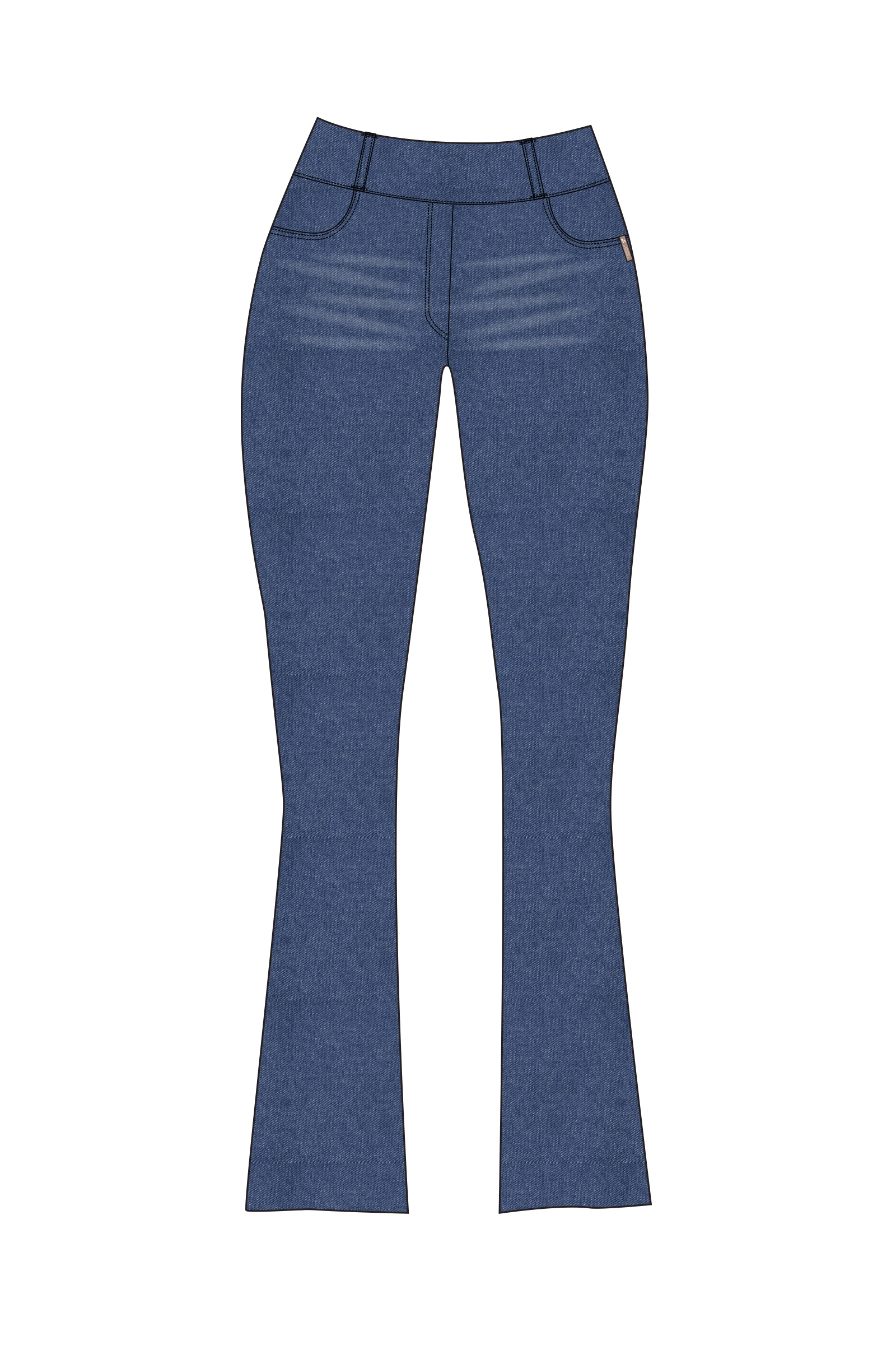Horze Emery western ridetights til damer med bootcut og denimlook