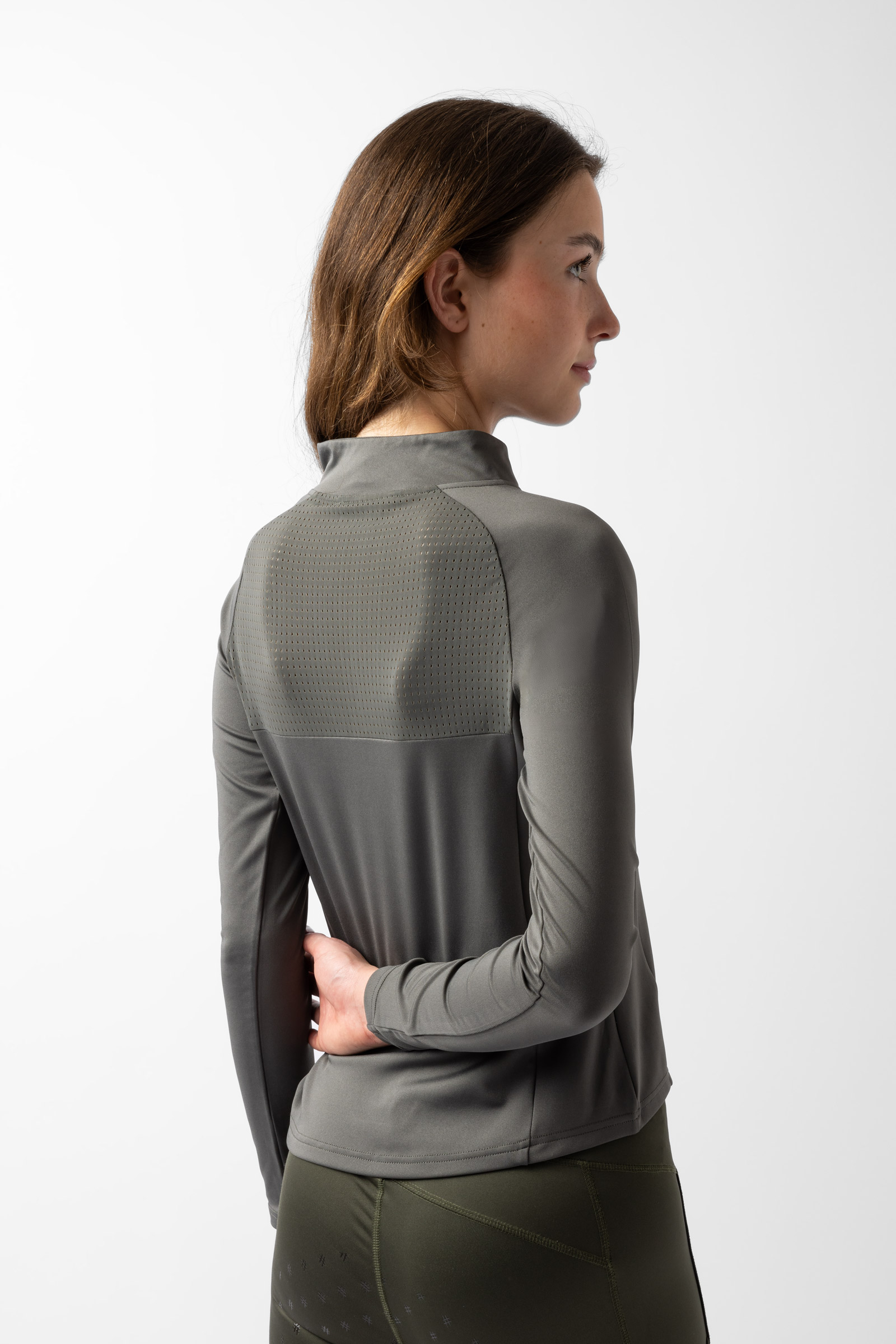 Horze Young Rider ELISA Funktionel Lang&aelig;rmet Bluse, damemodel