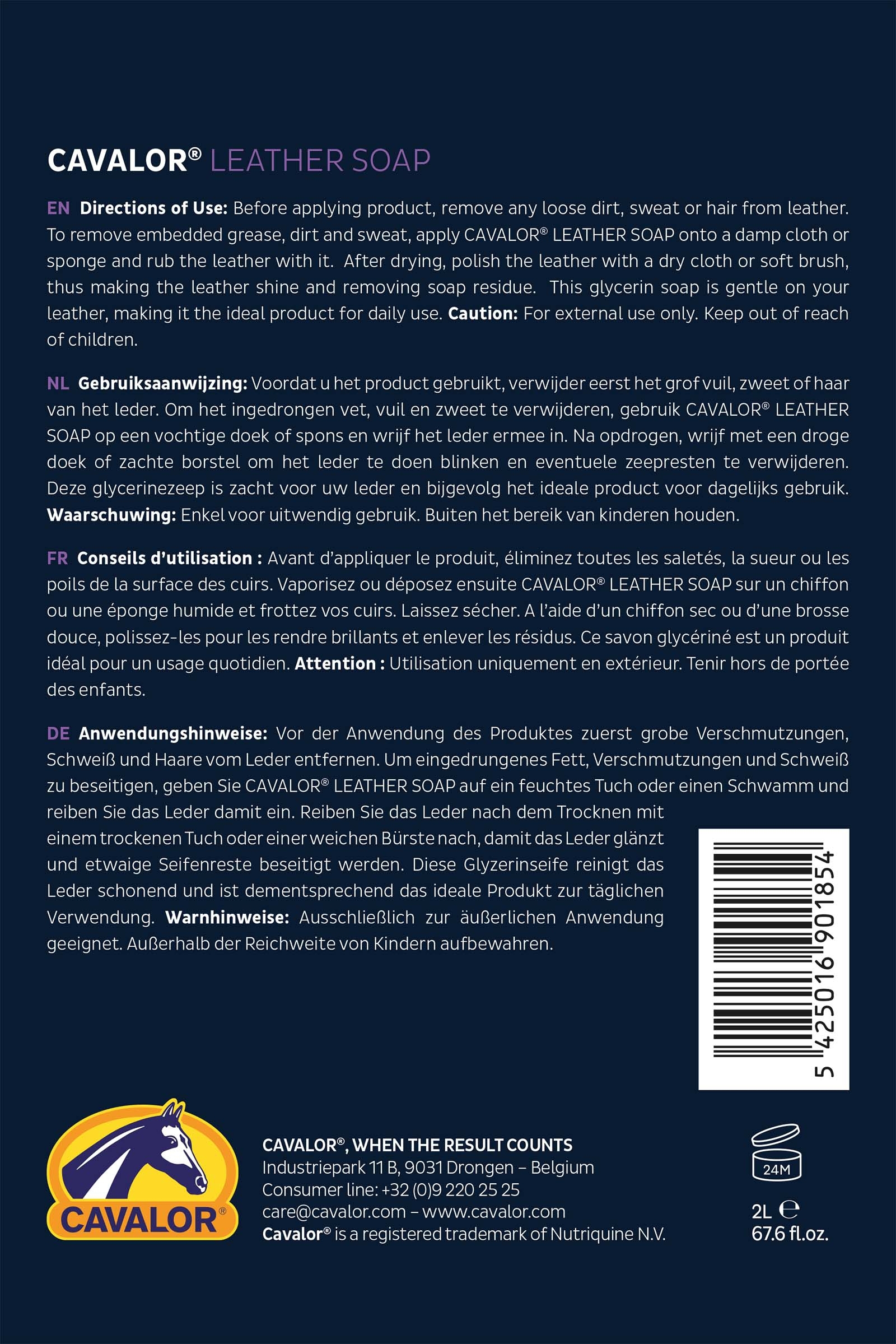 Cavalor Leather Soap Spray Limited Edition, Leathercare, 2 l