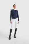 Tommy Hilfiger Equestrian lang&aelig;rmet st&aelig;vnebluse, damemodel