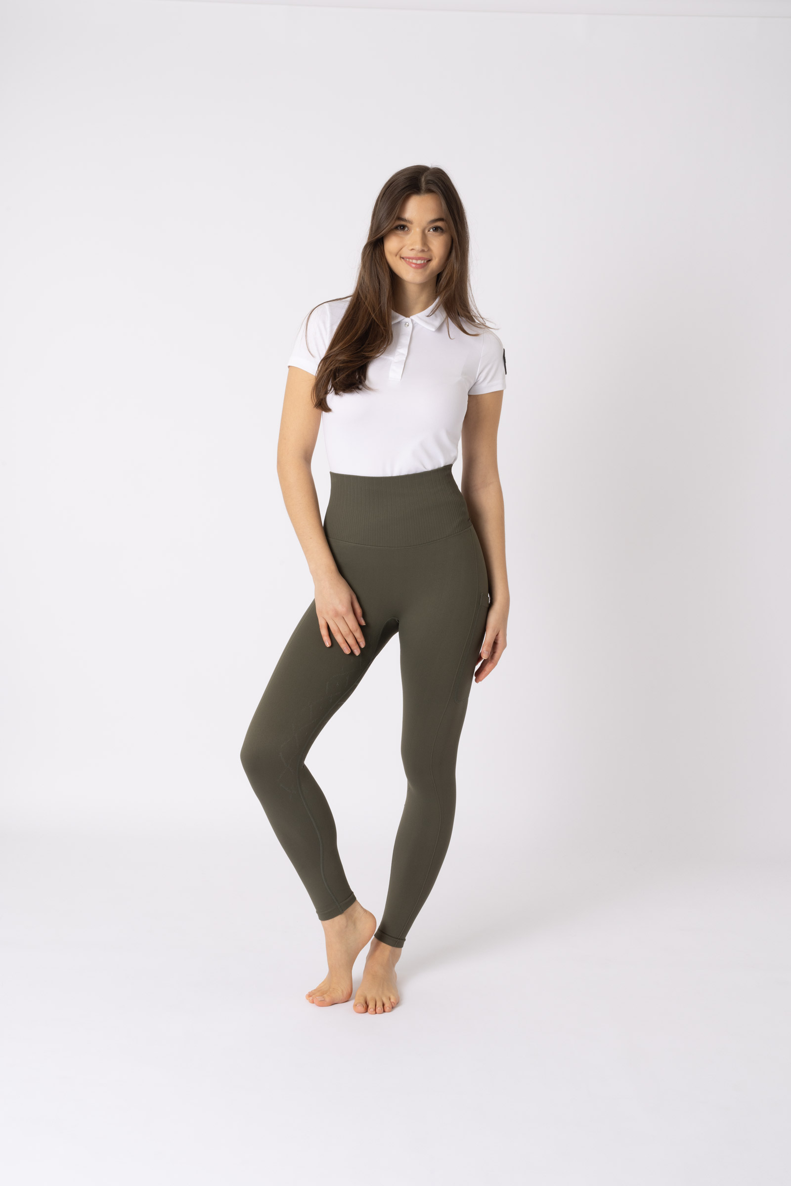 Horze Janine Seamless Fuld Grip Tights med telefonlomme, damemodel