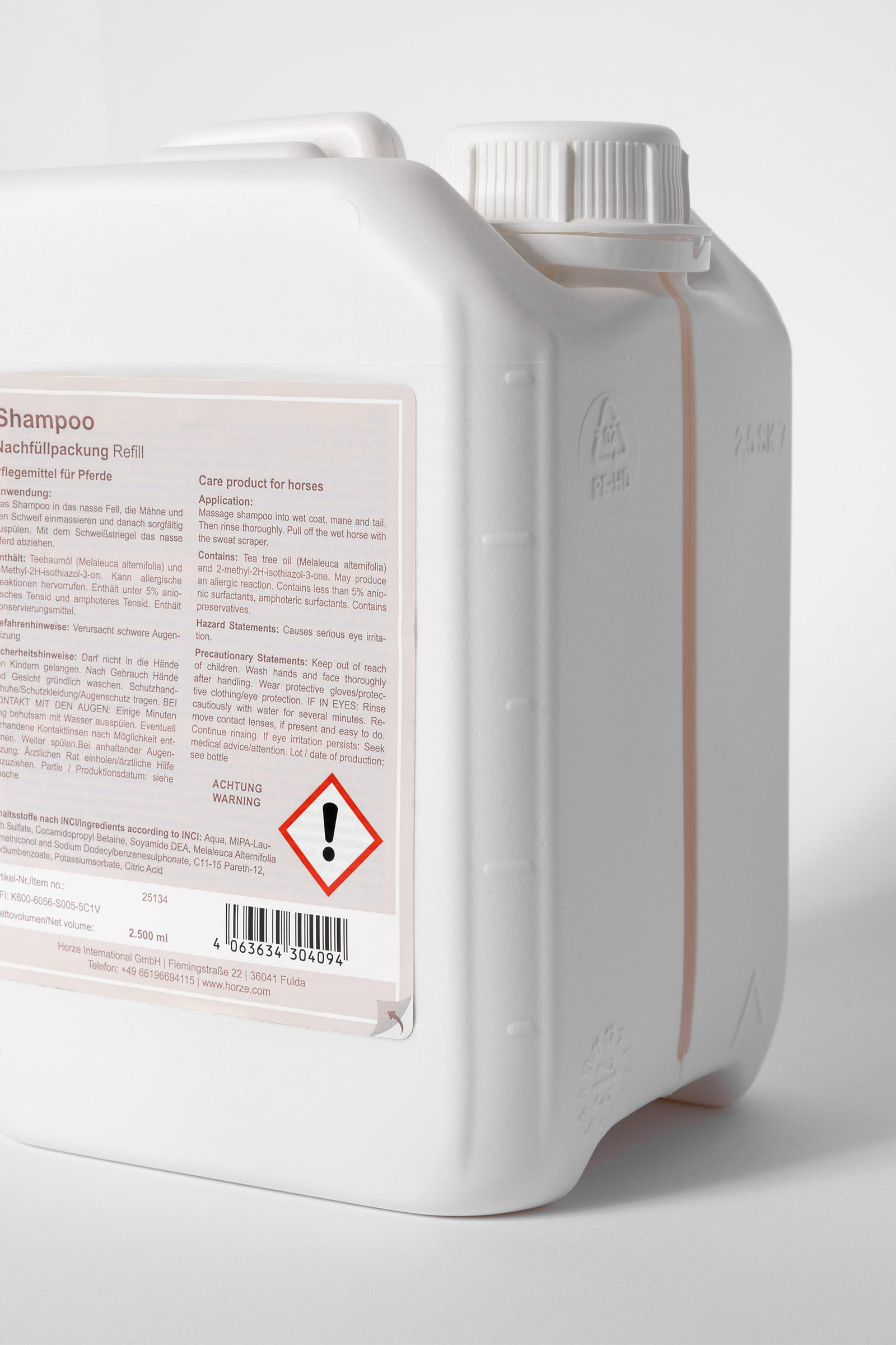 Horze Tea Tree Oil Shampoo refill, 2,5 l