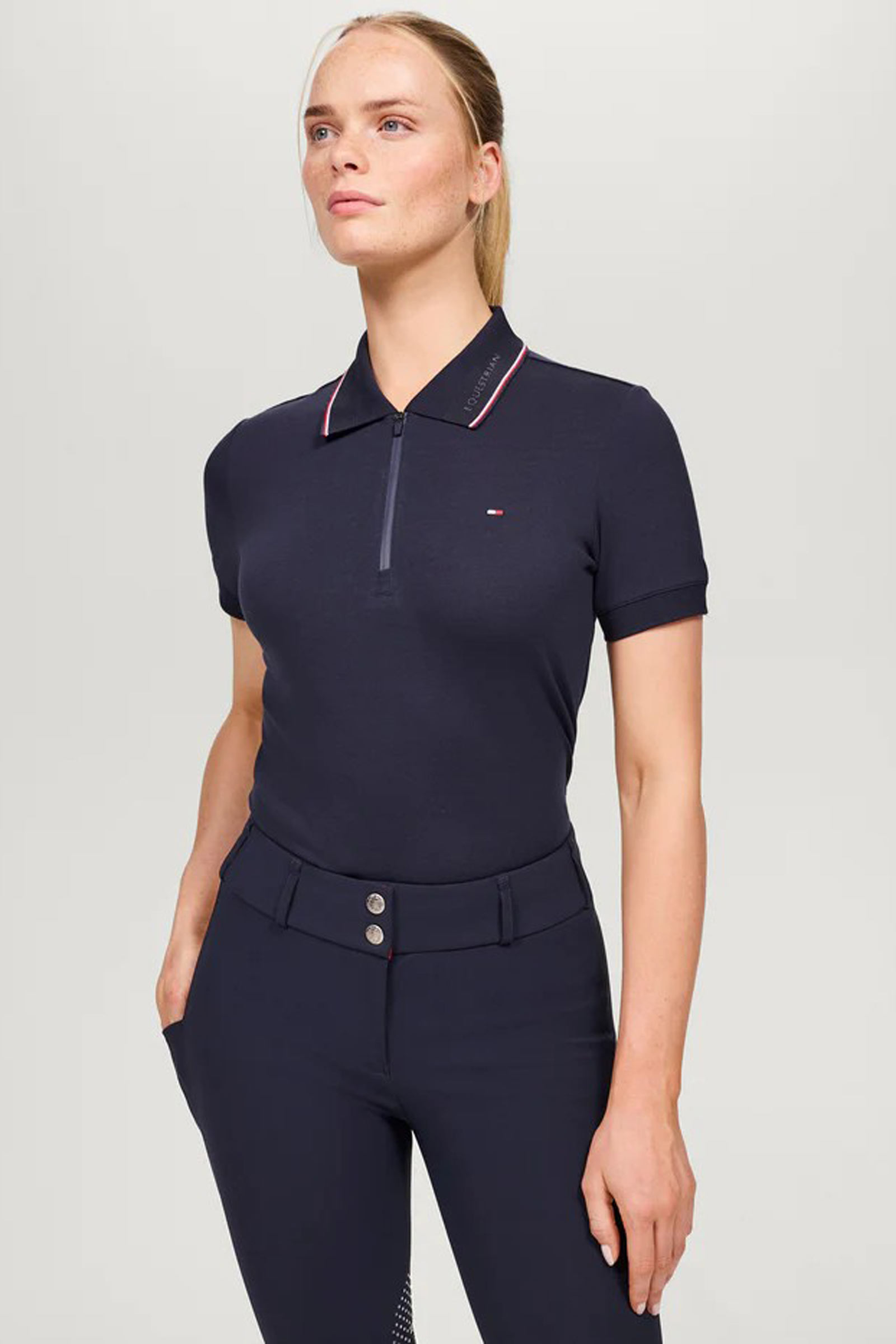 Tommy Hilfiger Equestrian Camden dame-polo med lynlås