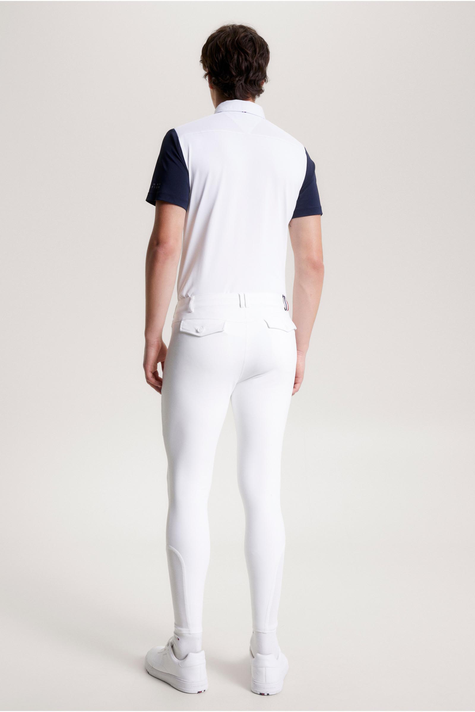 Optic White Tommy Hilfiger Equestrian Pro herre ridebukser med kn&aelig;grip