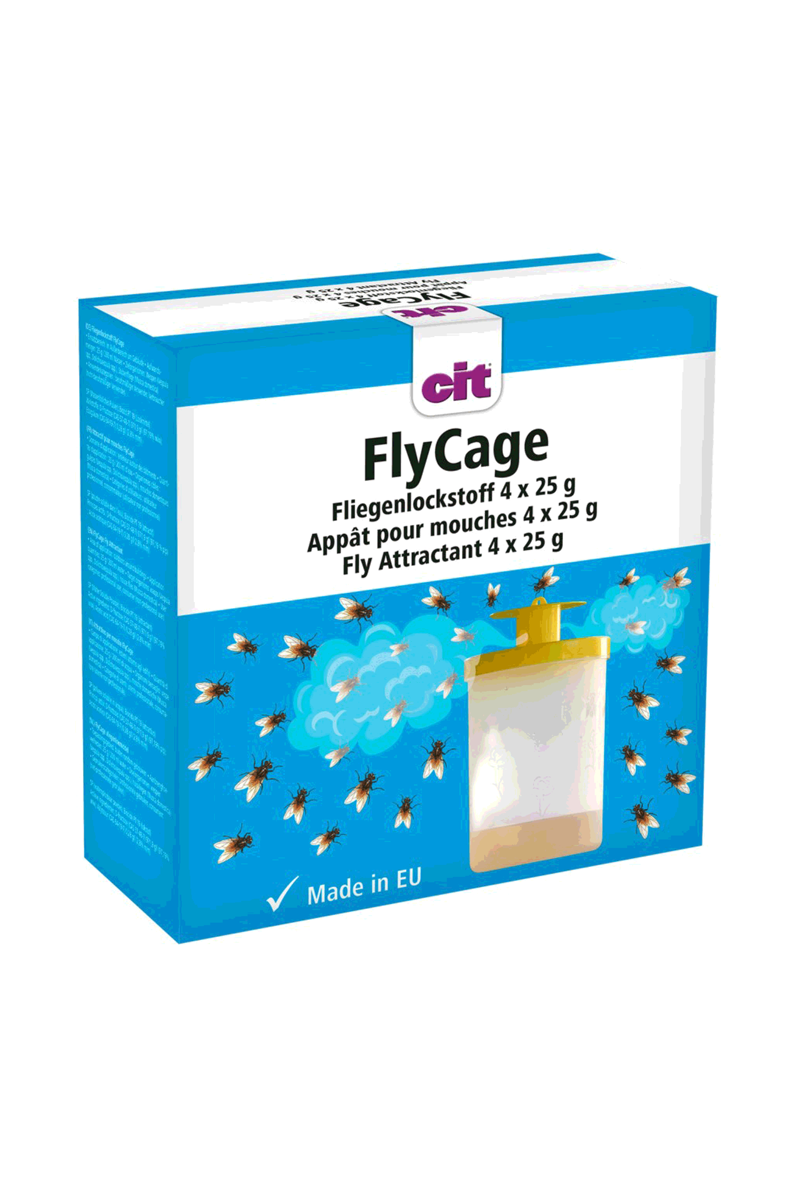 Kerbl Cit fluefanger FlyCage med lokkemiddel, 4 x 25 g