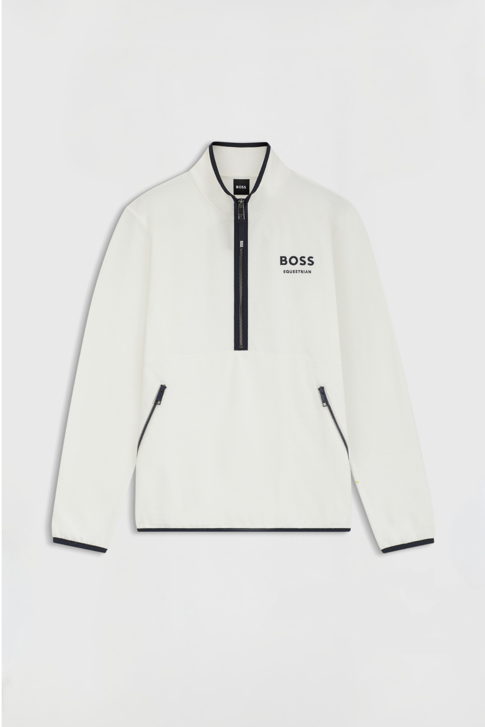 Soft Cream Boss Fedora dame Felpa med halv lynl&aring;s