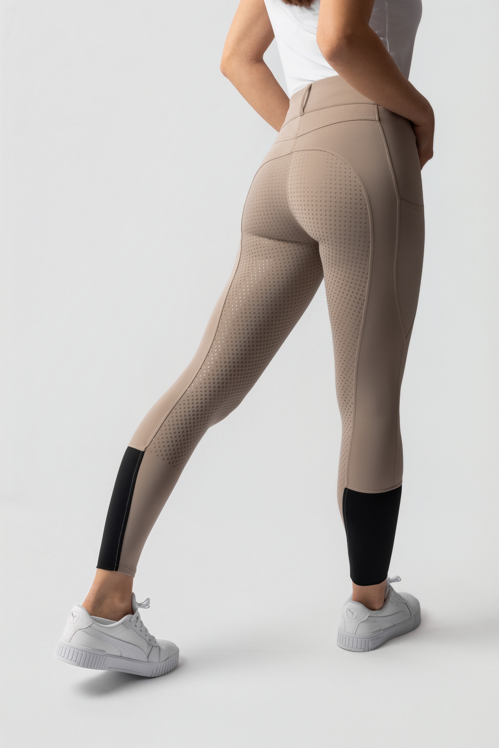 Horze Evelyn ridebukser til kvinder med fuldgrip UPF 50+