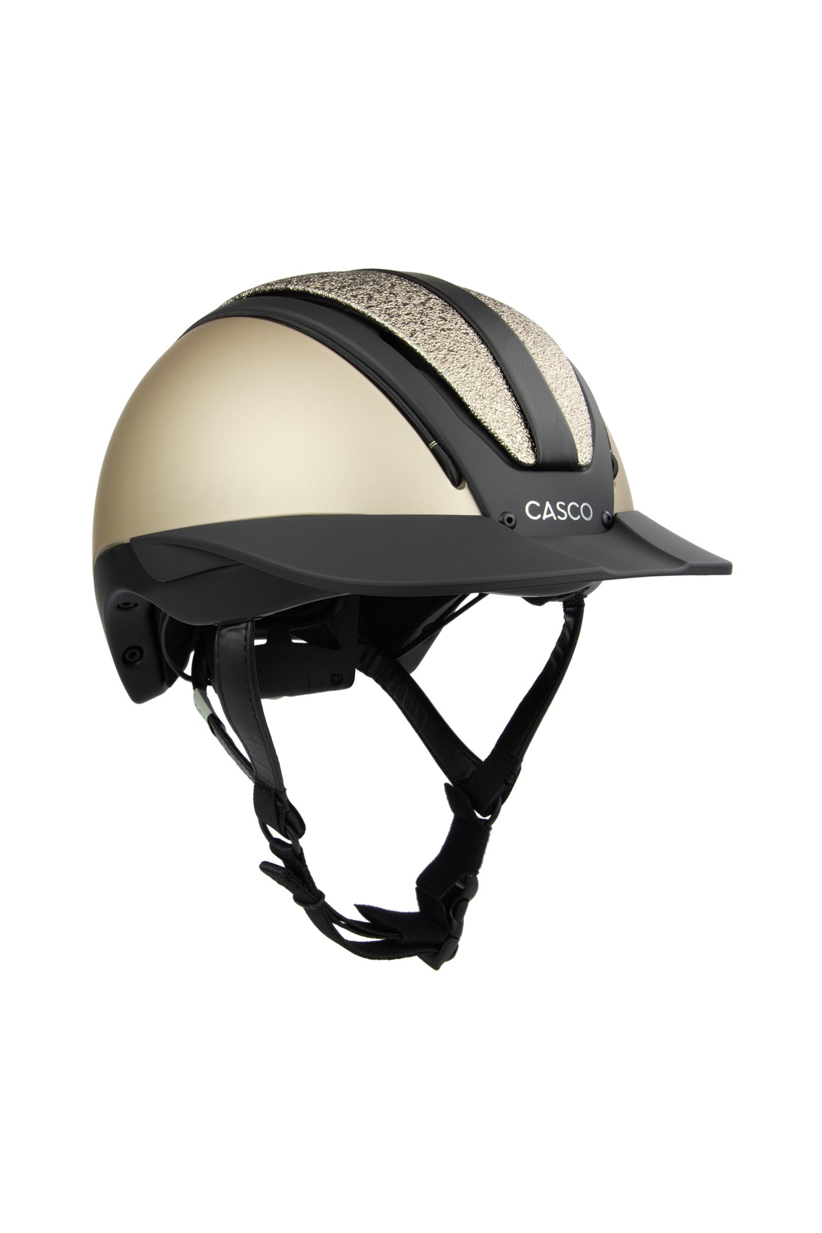 Beige Black Glitter Casco Duell ONE ridehjelm