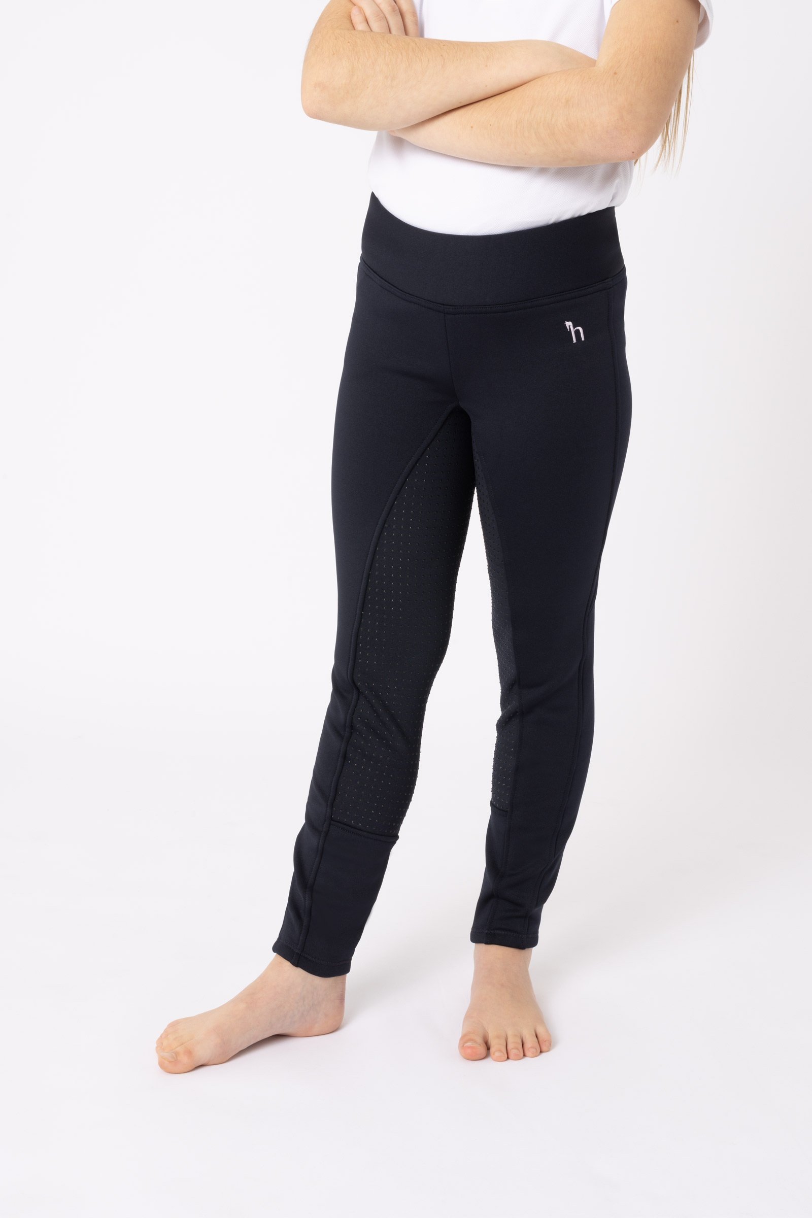 Horze Active Vinter Silikone Grip Tights, b&oslash;rn