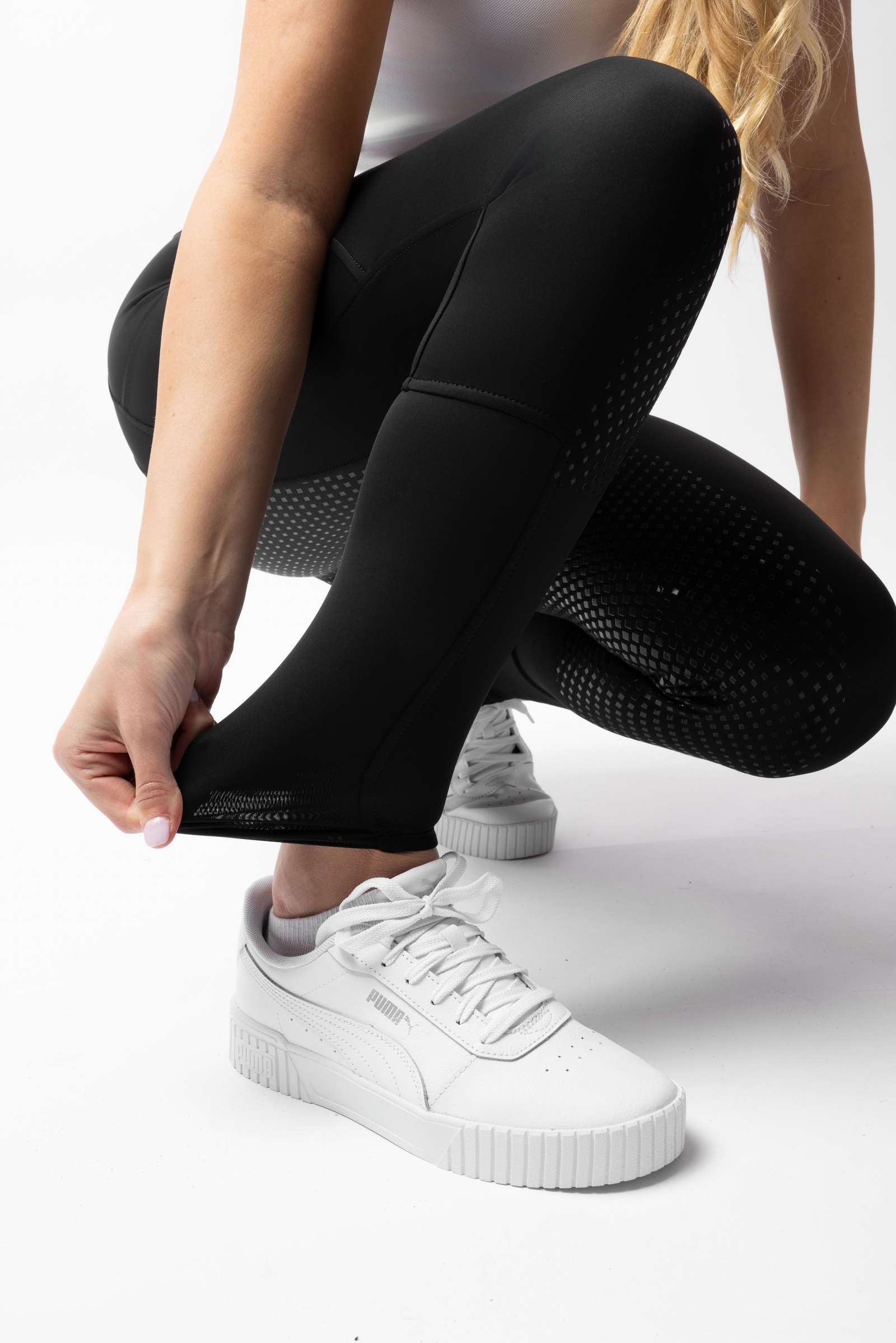 Horze Evelyn Dame Full Grip ridebukser UPF 50+