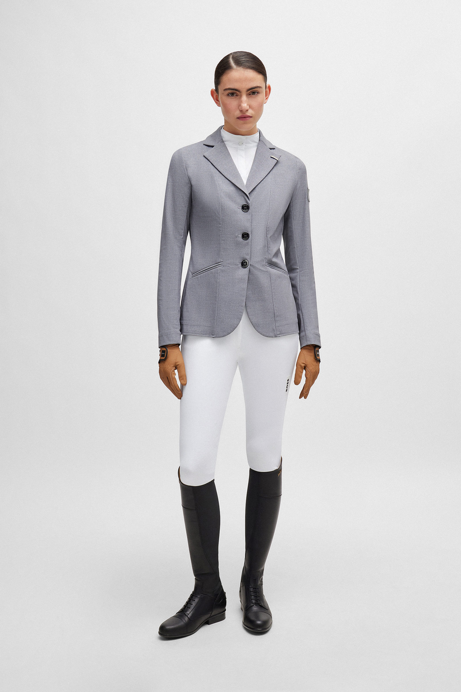 Boss Emma showbluse Houndstooth