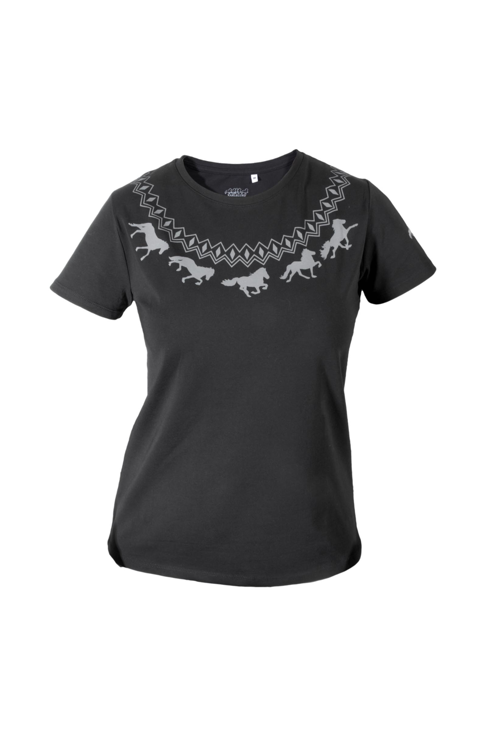 Jet Black Karlslund G&aelig;&eth;ingur Dame T-shirt