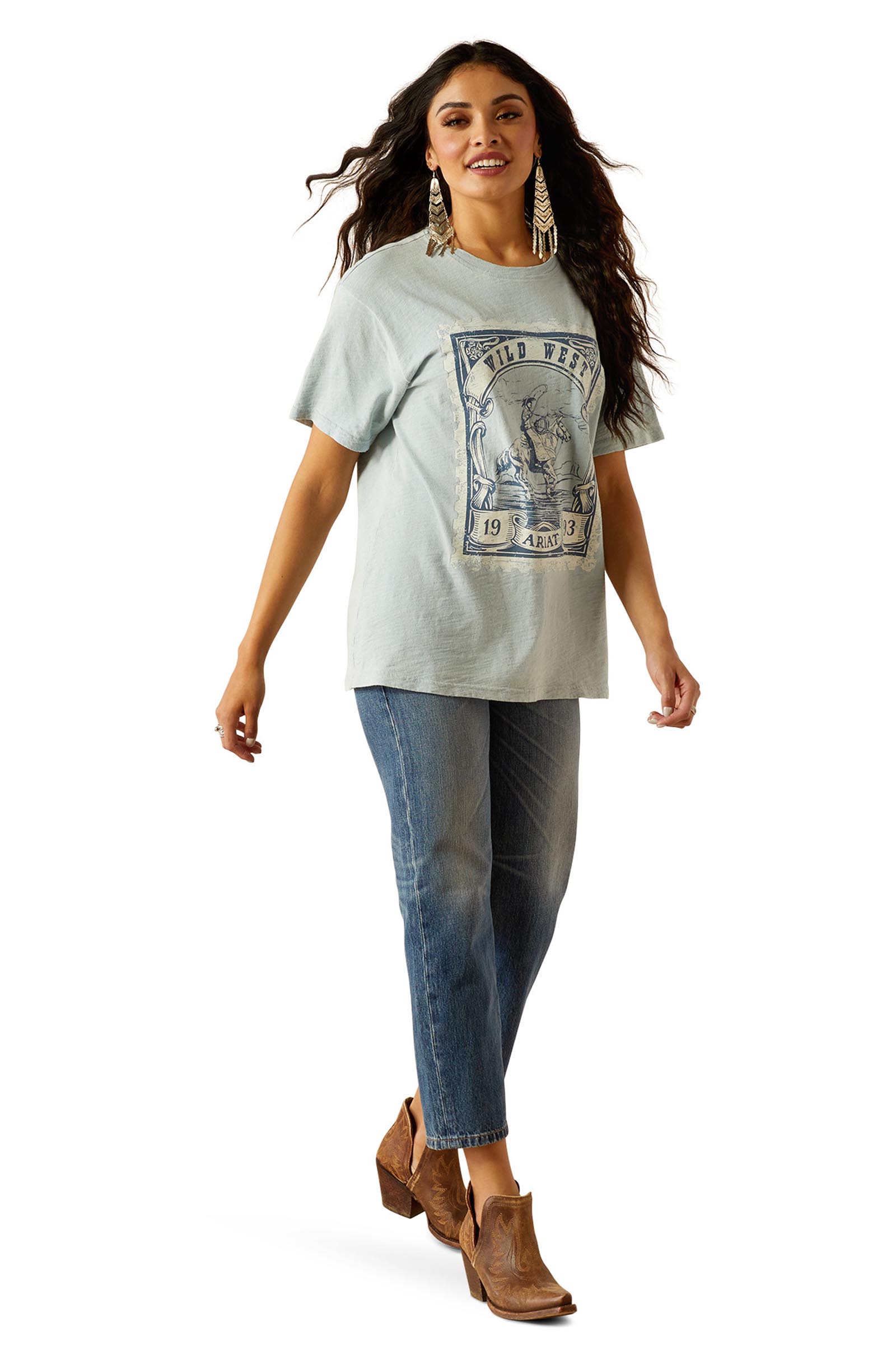 Ariat Wild West Stamp dame-T-shirt
