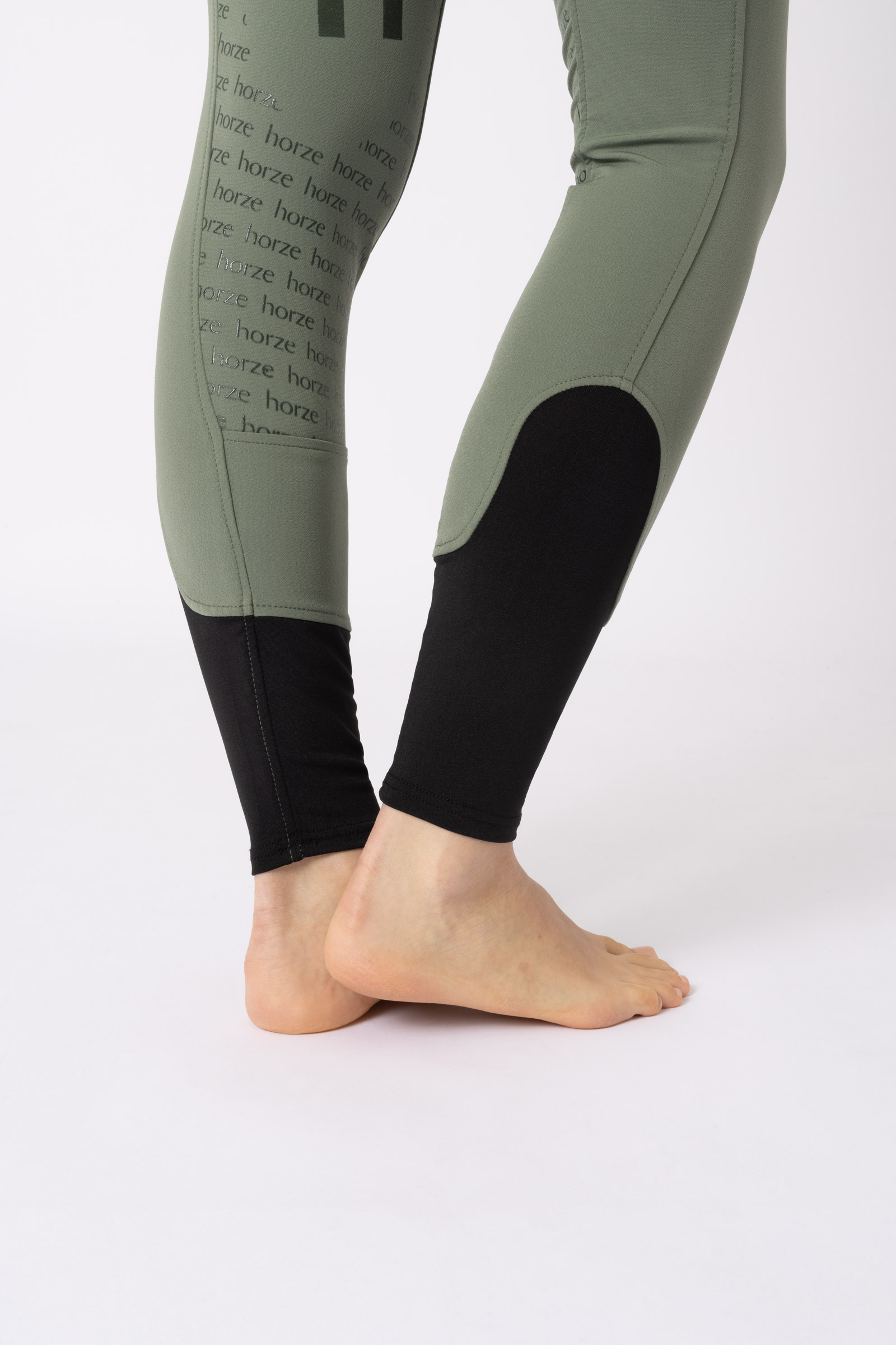 Dameridebukser med silikonegrip og høj talje